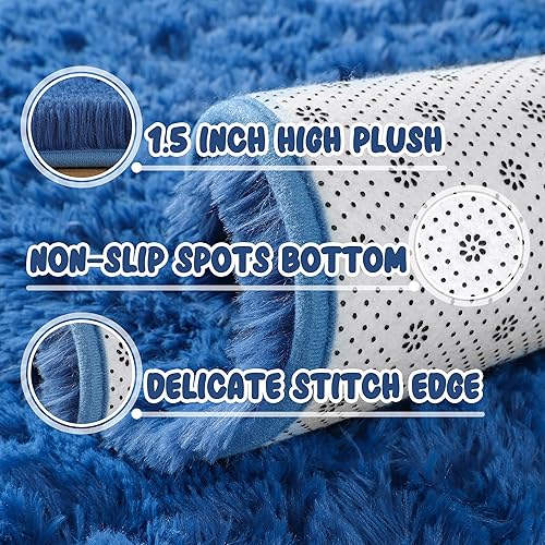 Miniatura 5 de Rostyle - Alfombras suaves y esponjosas para el dormitorio, sala de estar, alfombras peludas, alfombra de Navidad para niñas, niños, alfombras