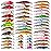 BAIKALBASS Bass Fishing Lures Kit Set Topwater Hard Baits Minnow Crankbait Pencil VIB Swimbait for Bass Pike Fit Saltwater and Freshwater (480-48pcs)