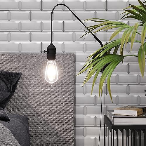 Miniatura 13 de Avant Decor Azulejos de aluminio 3D de metro, azulejos para salpicaduras de cocina para despegar y pegar Azulejos de pared para pegar 5 x 5