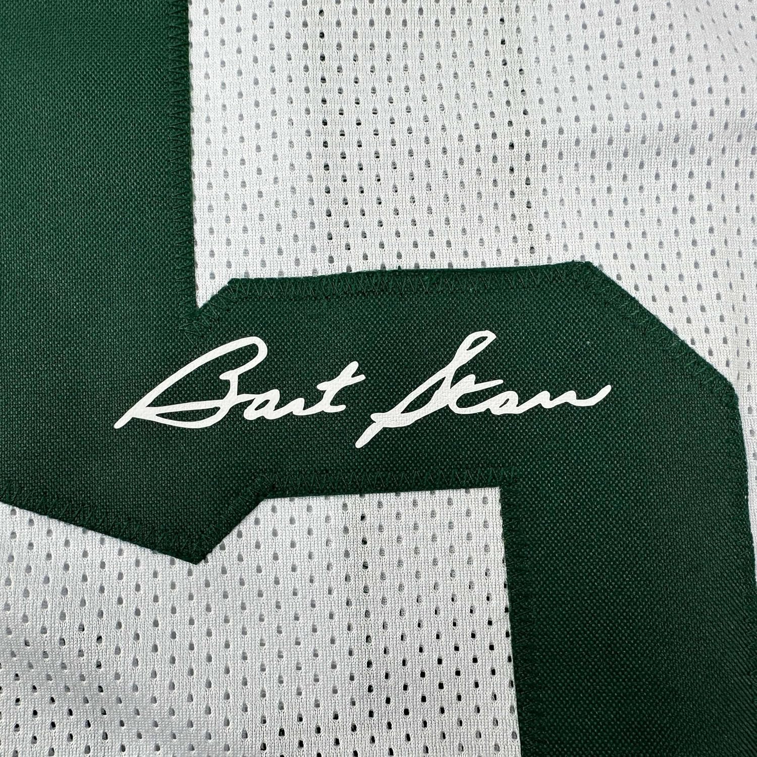 Facsimile Autographed Bart Starr Green Bay White Reprint Laser Auto Football Jersey Size Men's XL - Image 2