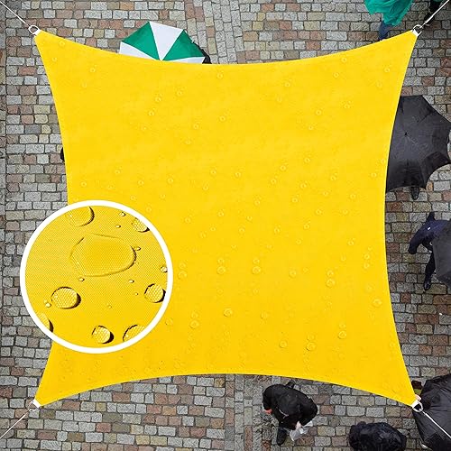 ColourTree TAPS9.5 - Toldo cuadrado impermeable, parasol de tela con 95% de bloqueo de rayos UV y resistente al agua, para patio, jardín o cochera