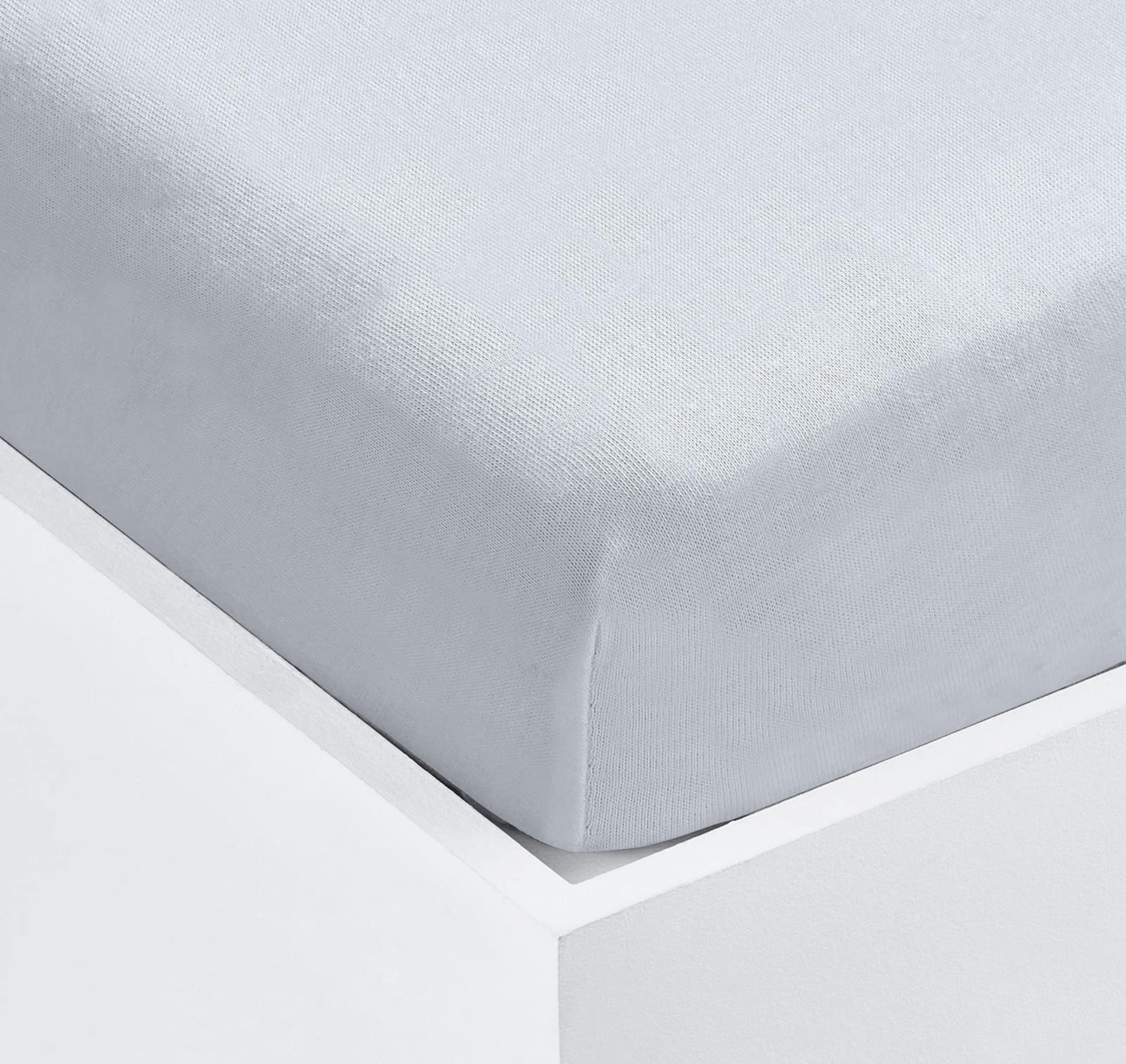 My Little World Nursery Baby 2 Pack Flannelette Flat Sheet - Pram/Moses, Cot (Grey, Pram/Moses)