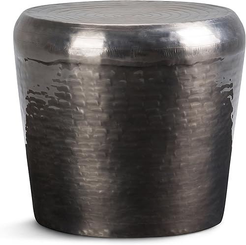 Miniatura 99 de SIMPLIHOME Preston - Mesa auxiliar de metal industrial moderna de 22 pulgadas de ancho en cobre antiguo, totalmente montada para la sala de estar y