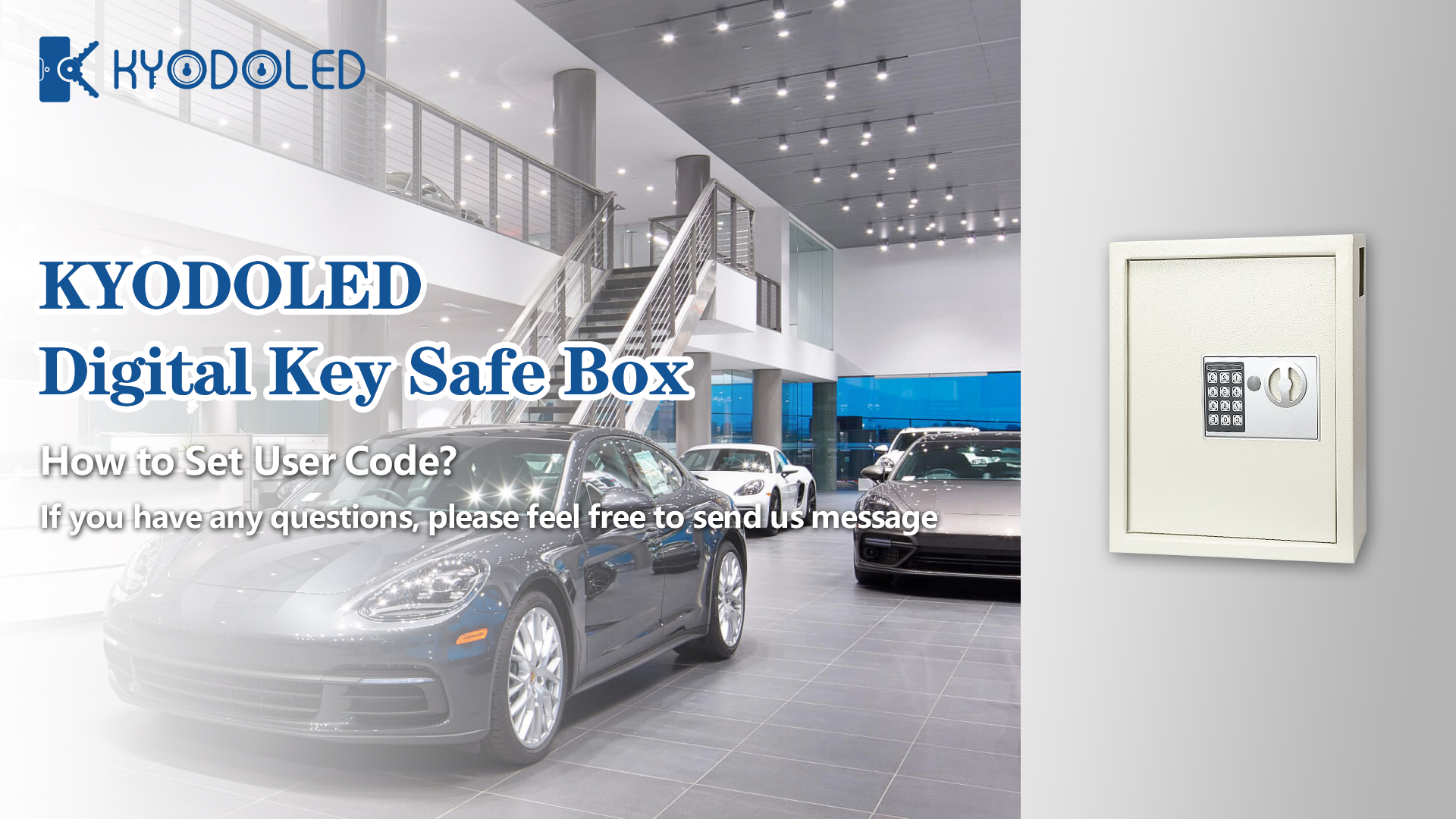 KYODOLED Electronic 60-Key Cabinet Wall-Mounted Digital Key Safe