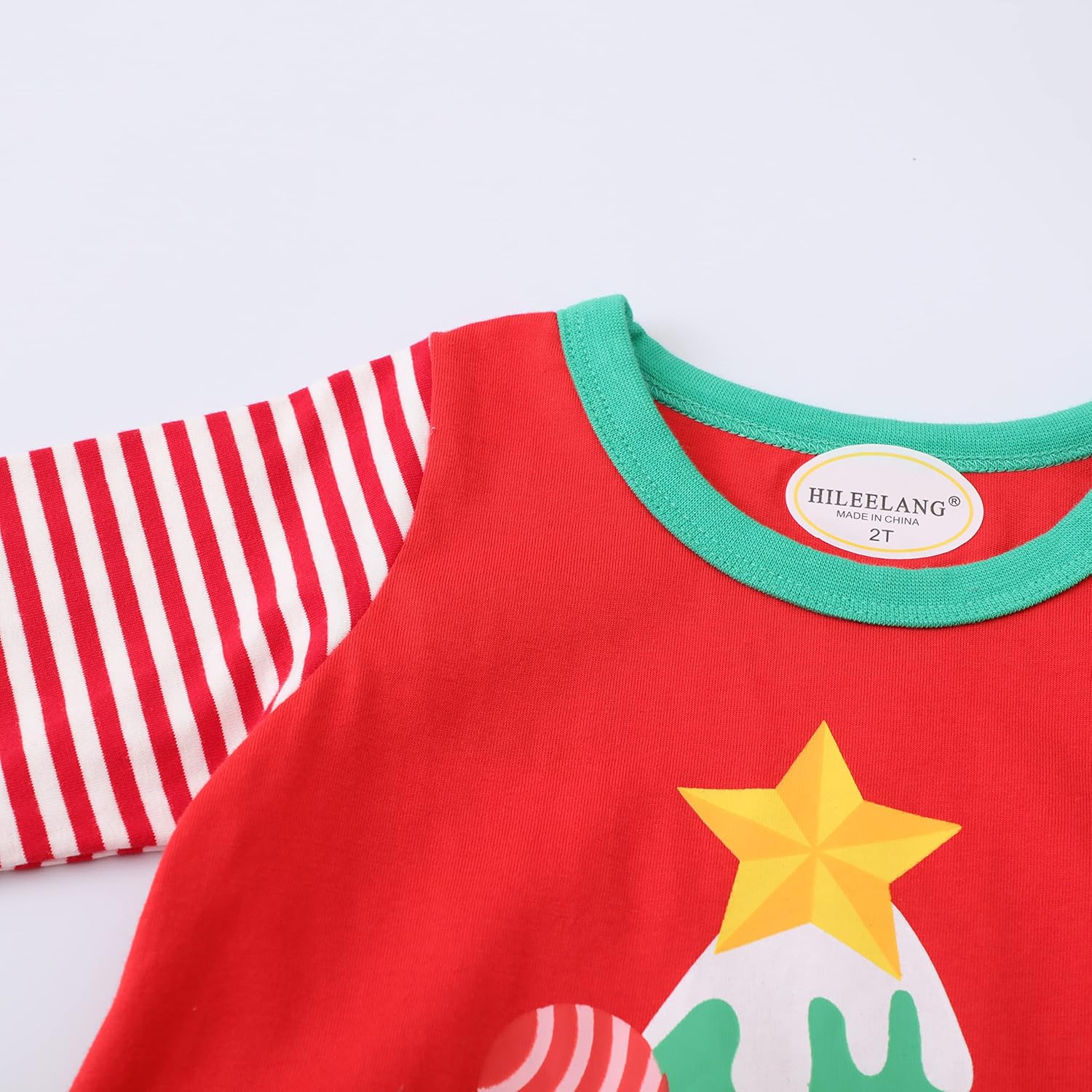 HILEELANG Girl Christmas Dress Winter Long Sleeve Red Outfits Clothes Cotton Causal Shirt Party Dresses 8 Years - Image 2