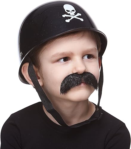 Miniatura 3 de Mustaches Bigote falso, autoadhesivo, novedad, pelo falso facial de morsa pequeña, accesorio de disfraz para niños, color negro brillante