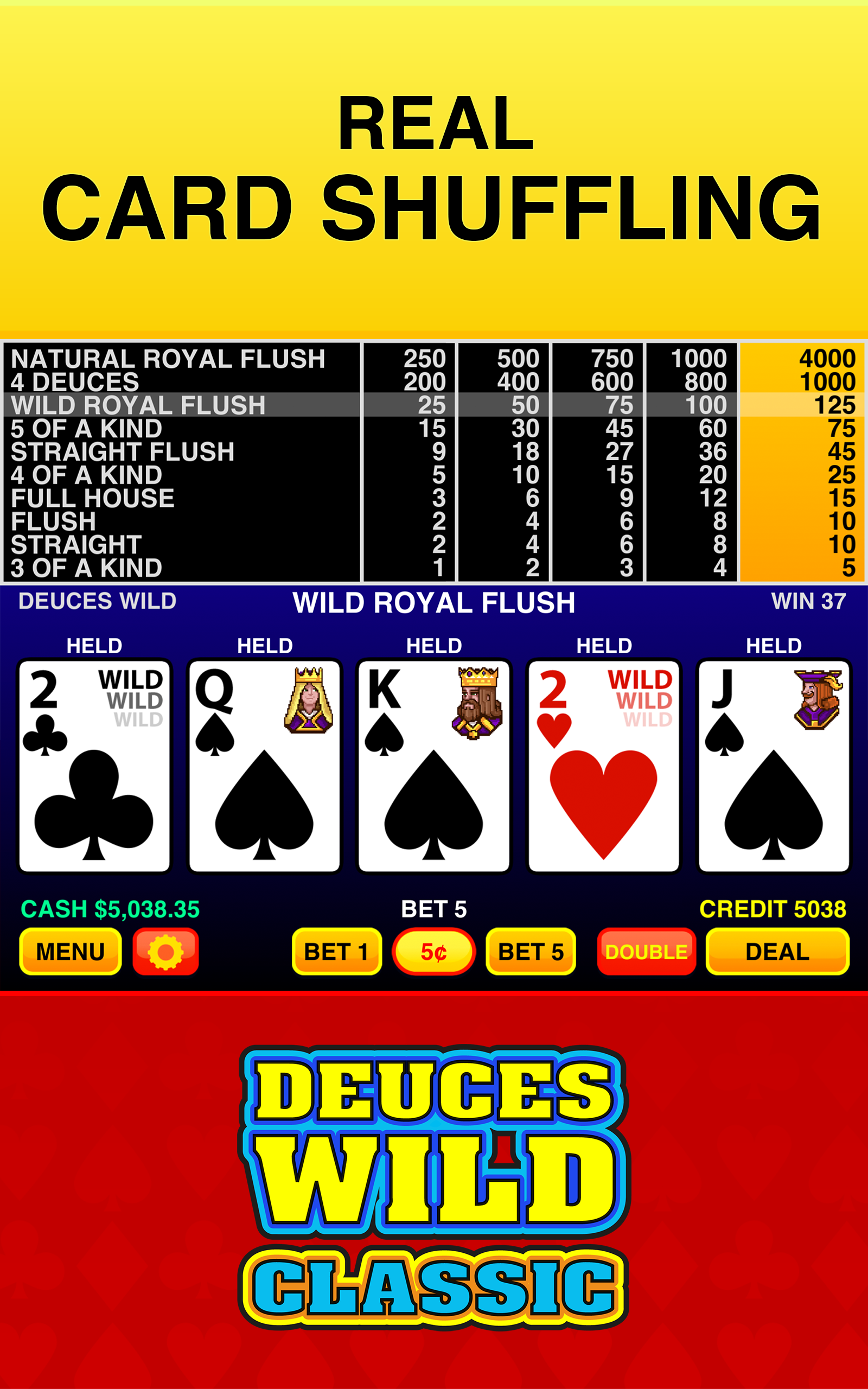 Deuces Wild Classic - Casino Vegas Video Poker - App on Amazon