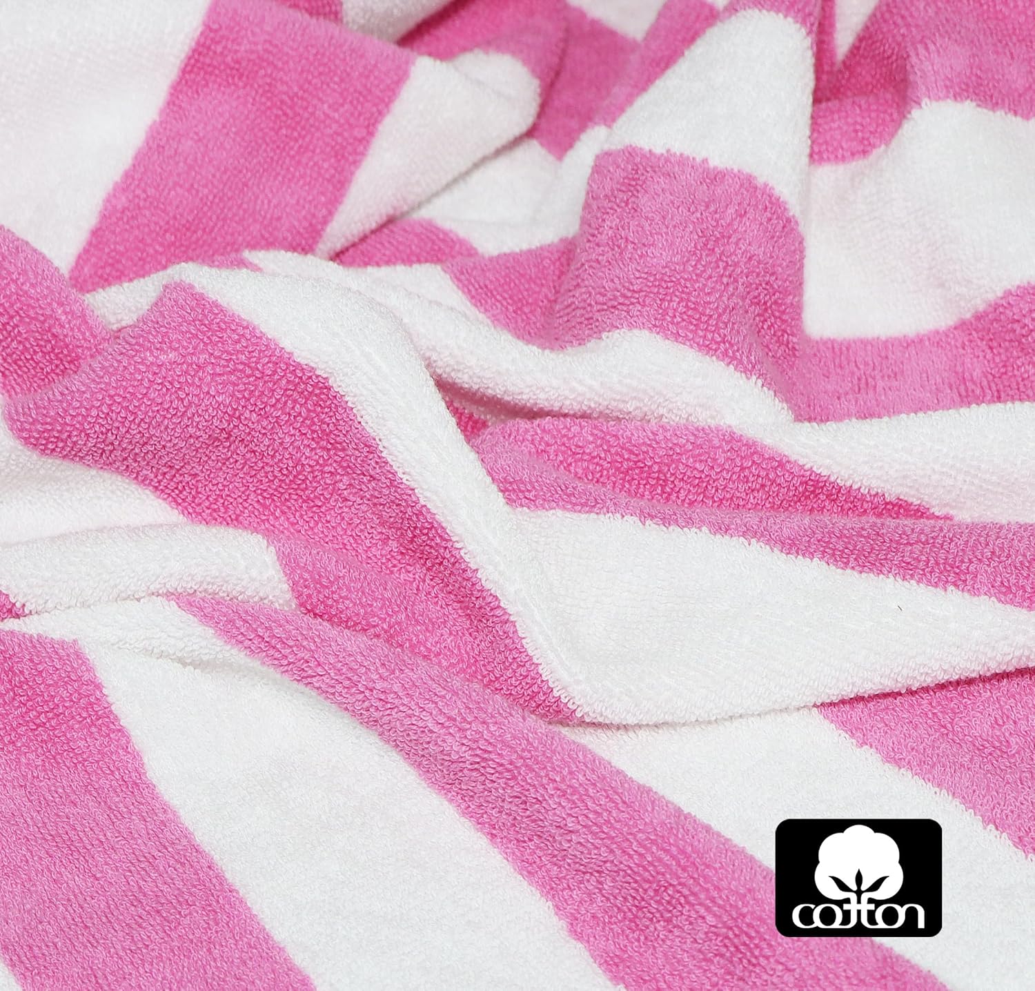 ORIGINAL KIDS Hooded Bath Towel Wrap - 2 Pack 100% Cotton Terry Large Oversized Hooded Kids Towel - Toddler Shower Pool Beach Hoodie - Soft Absorbent Quick Dry Easy Care - 30 x 60 - Cabana Stripe Pink