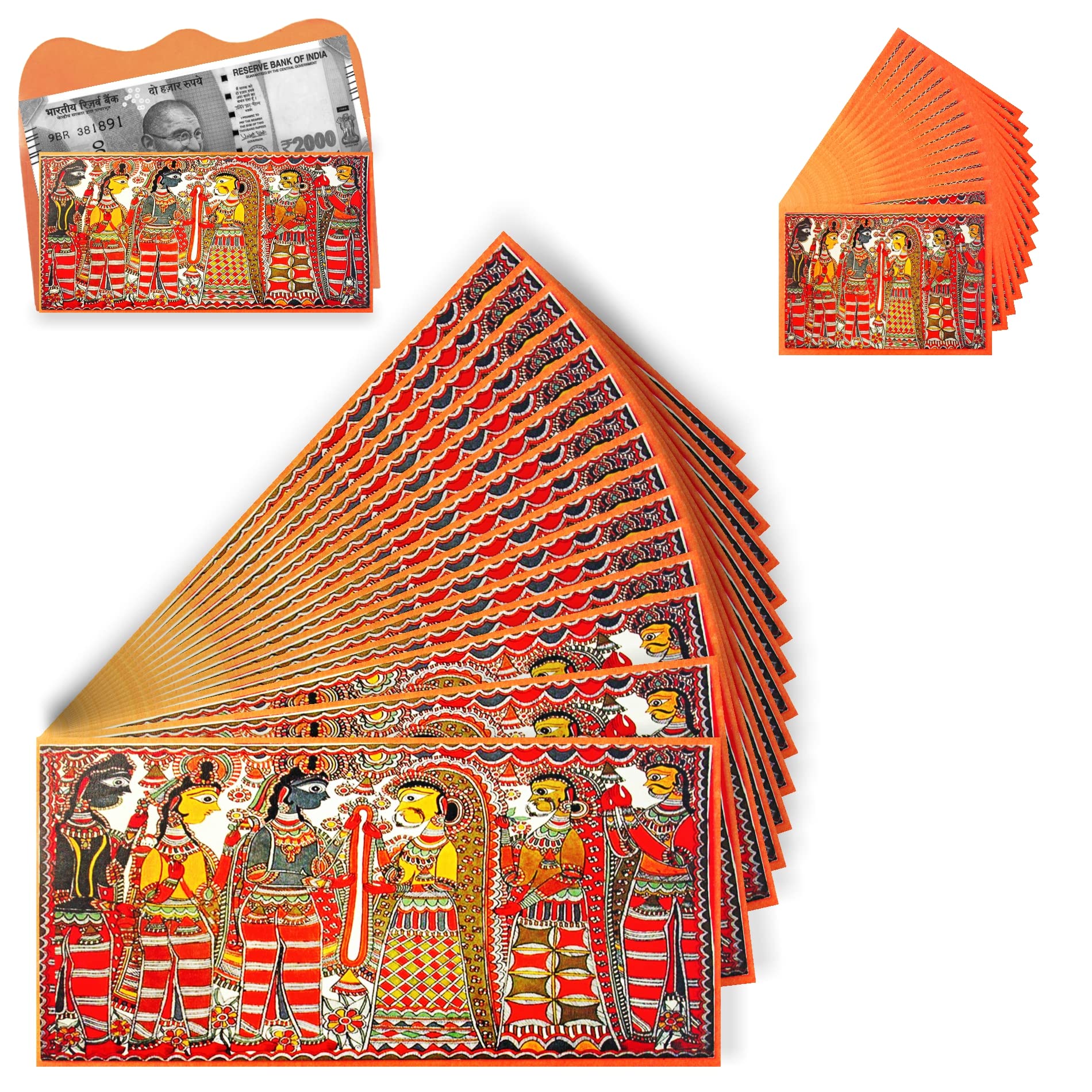Home Genie Designer Shagun Lifafa/Gift Envelope - for Gifting Money on Birthday | Wedding | Sagan | Milni | Engagement | Marriage | Diwali | Rakhi & Other Occasions – Painting - Sita Swayamvar - 15