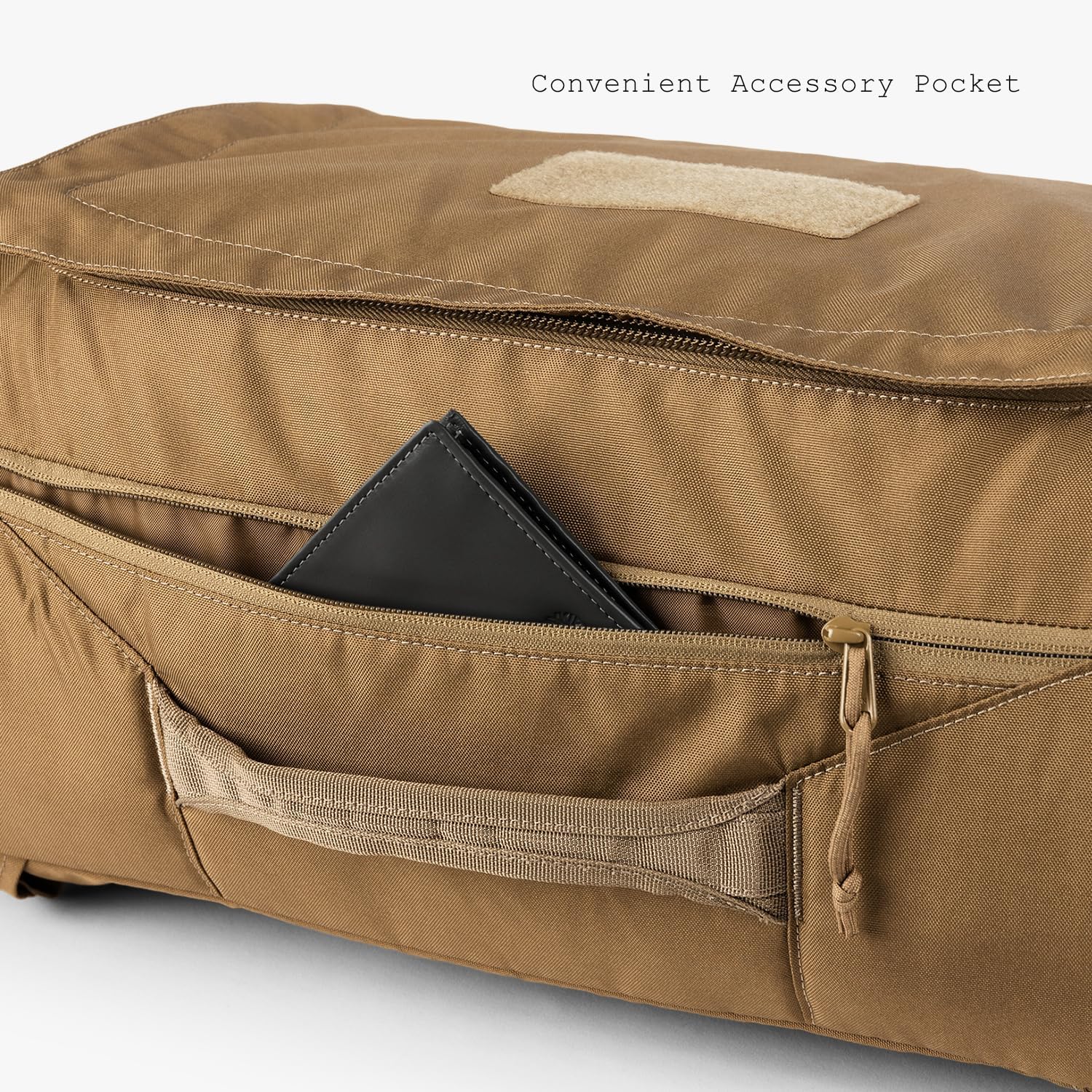 Tactical Baby Gear Tactical Duffle Bag – Hospital & Weekender Diaper Bag for Men with Patch Panel, Backpack or Shoulder Strap Carry, Spacious Storage (Coyote Brown)