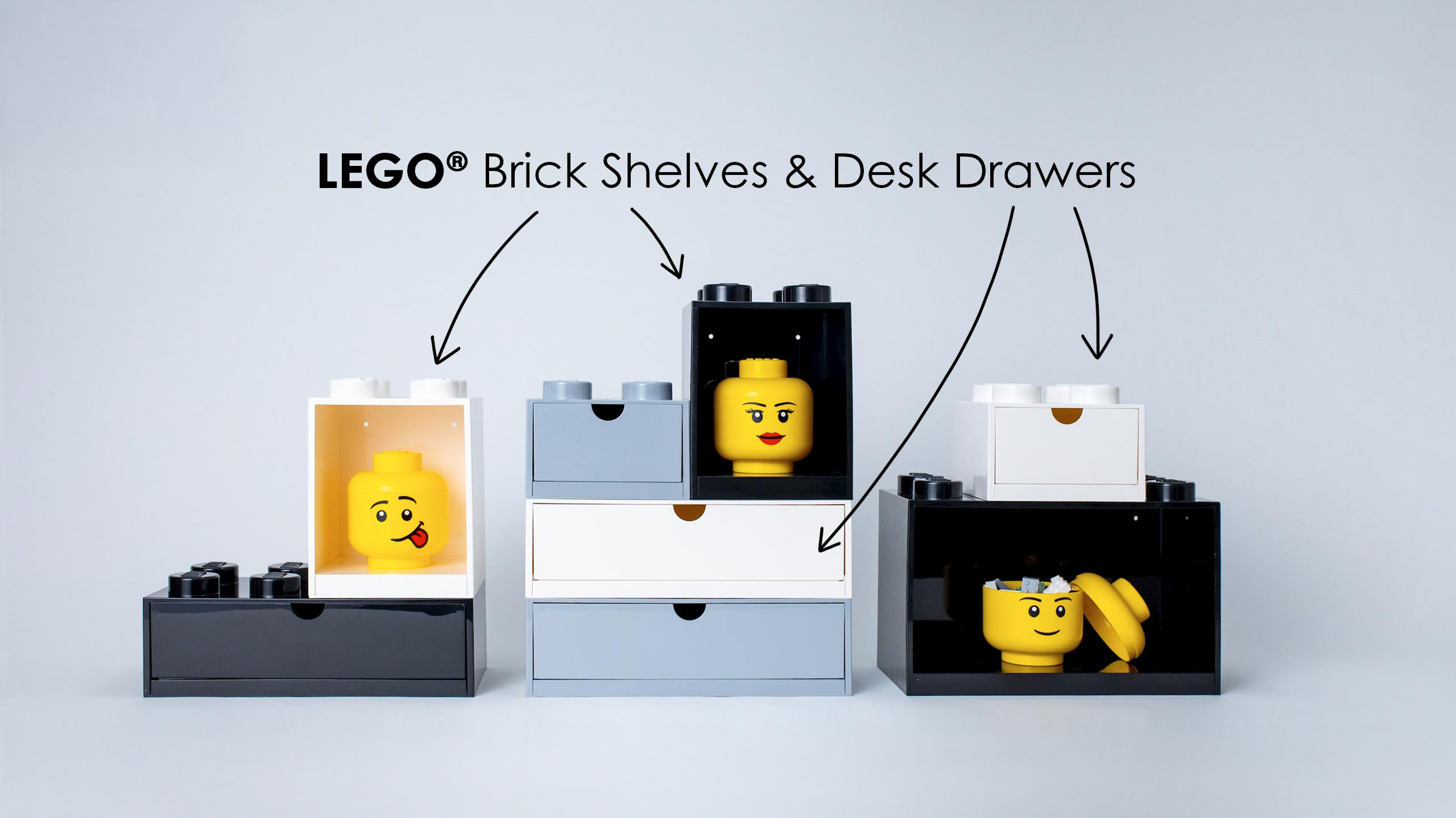 Amazon.com - Room Copenhagen LEGO Storage Brick 4 Desk Drawer, 4
