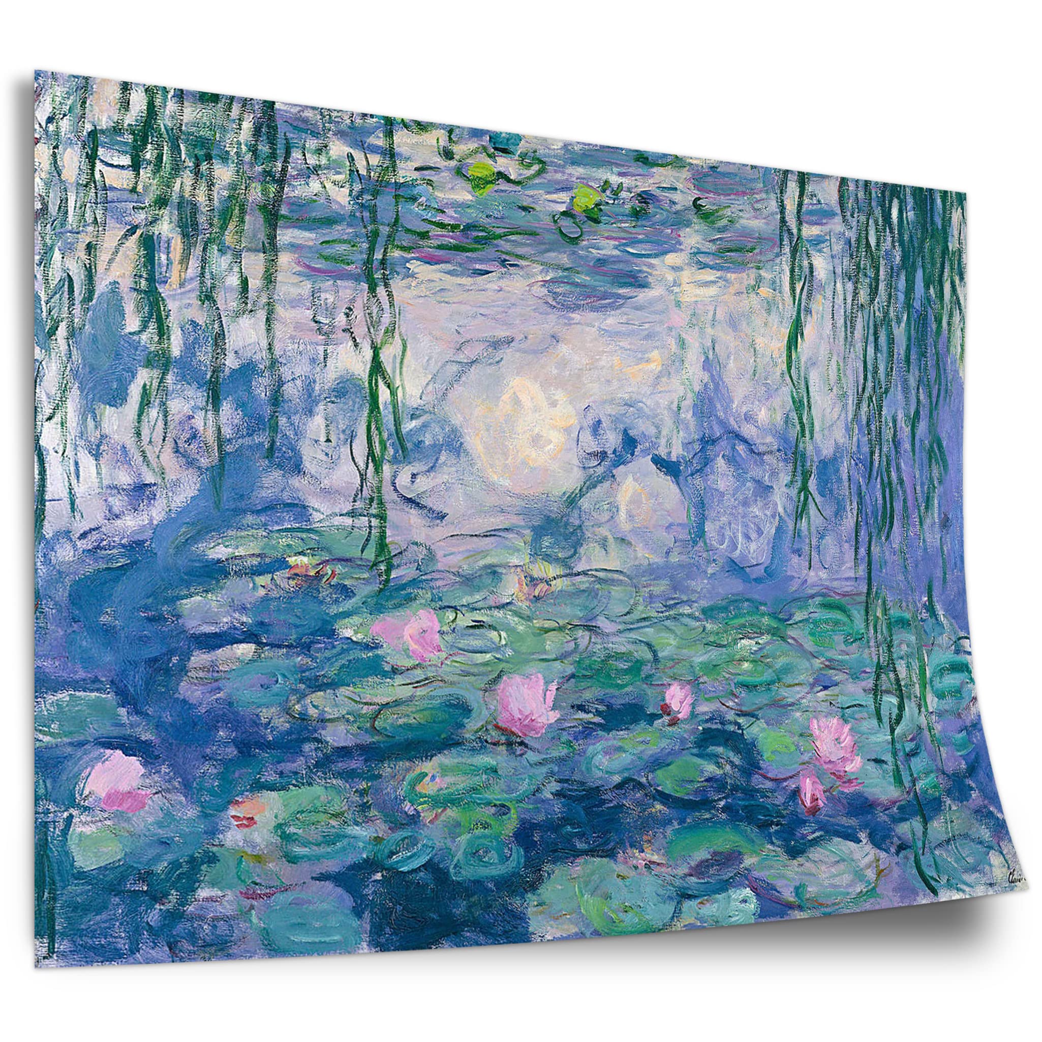 Printistico Claude Monet Poster: Water Lilies, Unframed Art Print, Mural - A4, A3, A2, A1, A0, Xxl - Living Room, Bedroom, Kitchen, Decoration