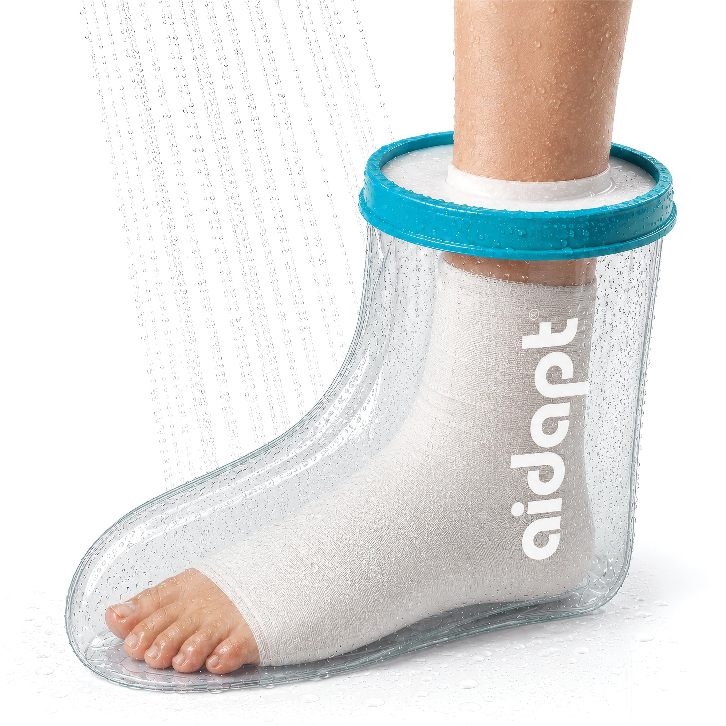 Aidapt Adult Reusable Waterproof Protector For Feet to Keep Casts, Bandages and Dressings Dry on Feet, Ankles and Toes When Showering and Bathing.