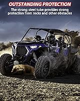 Vista 2 de SAUTVS Barras Nerf Estribos Deslizantes para Polaris RZR XP 4 1000/4 900/XP4 Turbo 2014-2023 Accesorios, Protección Combinada del Parachoques