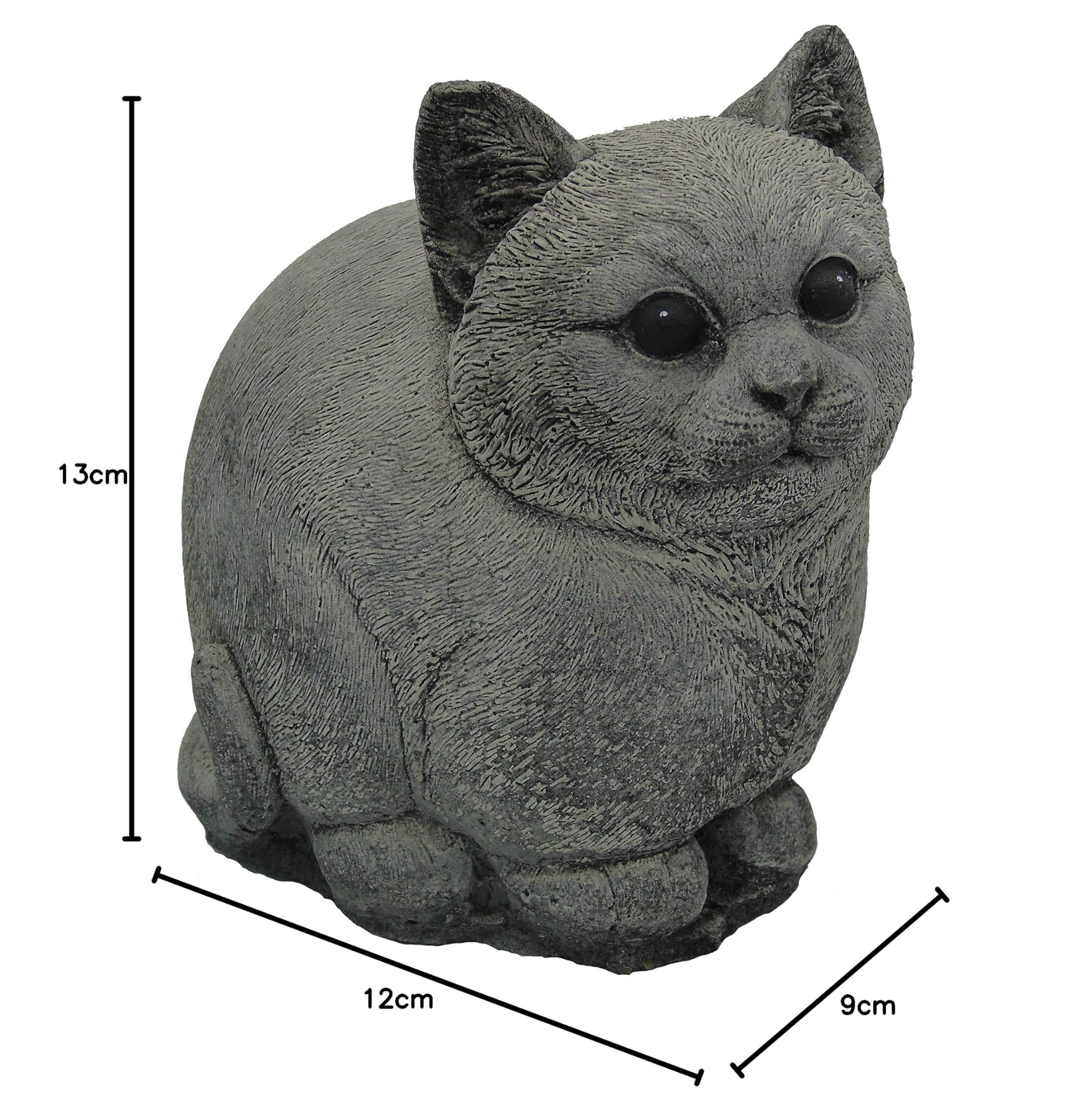 Banker the Fat Cat. Stone Garden Ornament. Hand Mixed, Cast