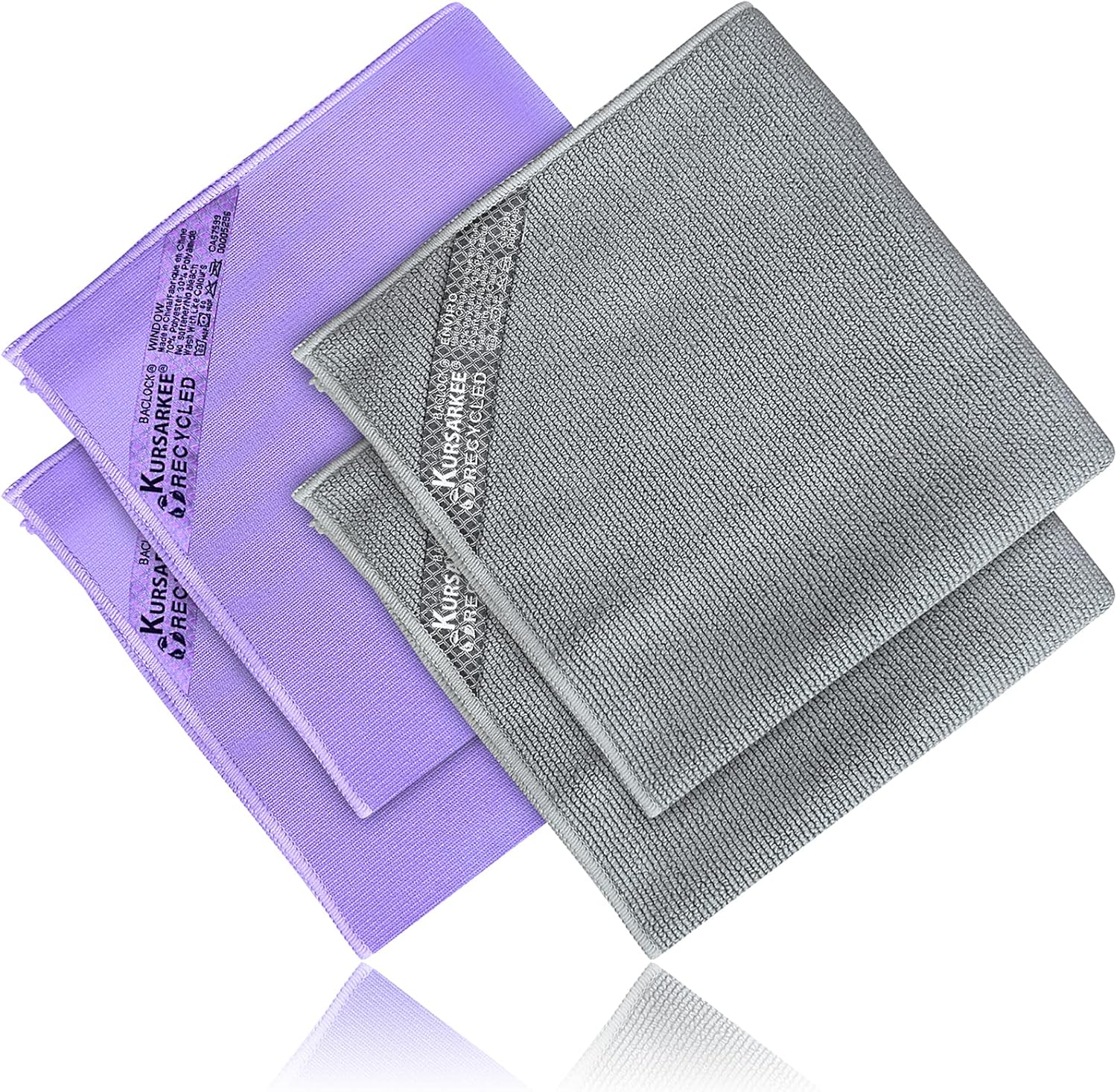 KURSARKEE Microfiber Cleaning Cloth Window Cleaning Cloth