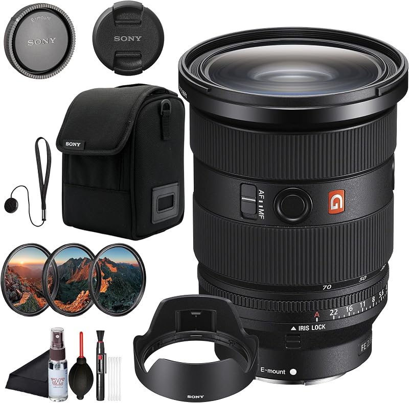 FE 24-70mm F2.8 GM II Standard Zoom Lens Bundle | For Photography & Video | Lightweight G Master Optics + Cleaning Kit + Filter Kit + Cap Keeper