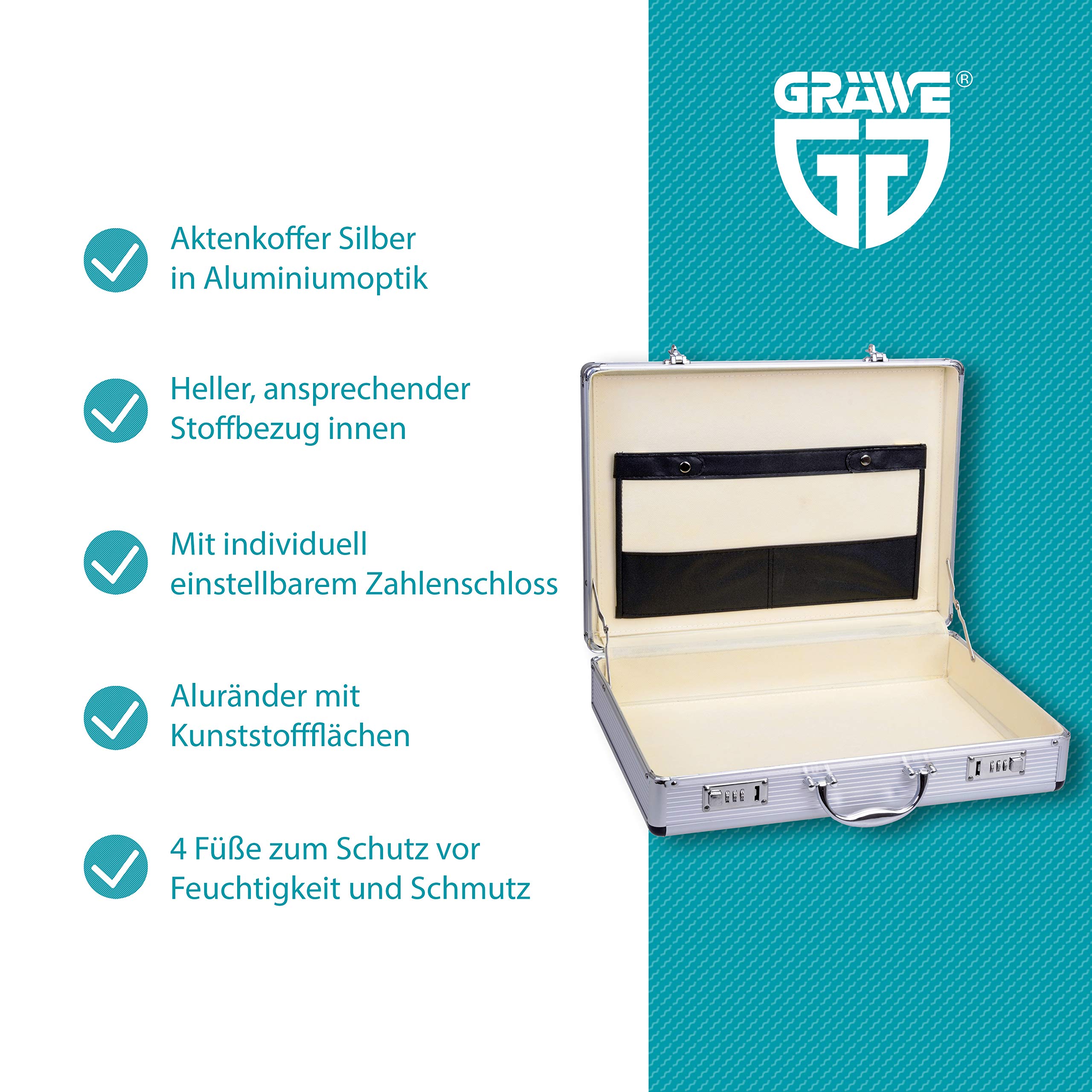 GRÄWE Porte-documents argent