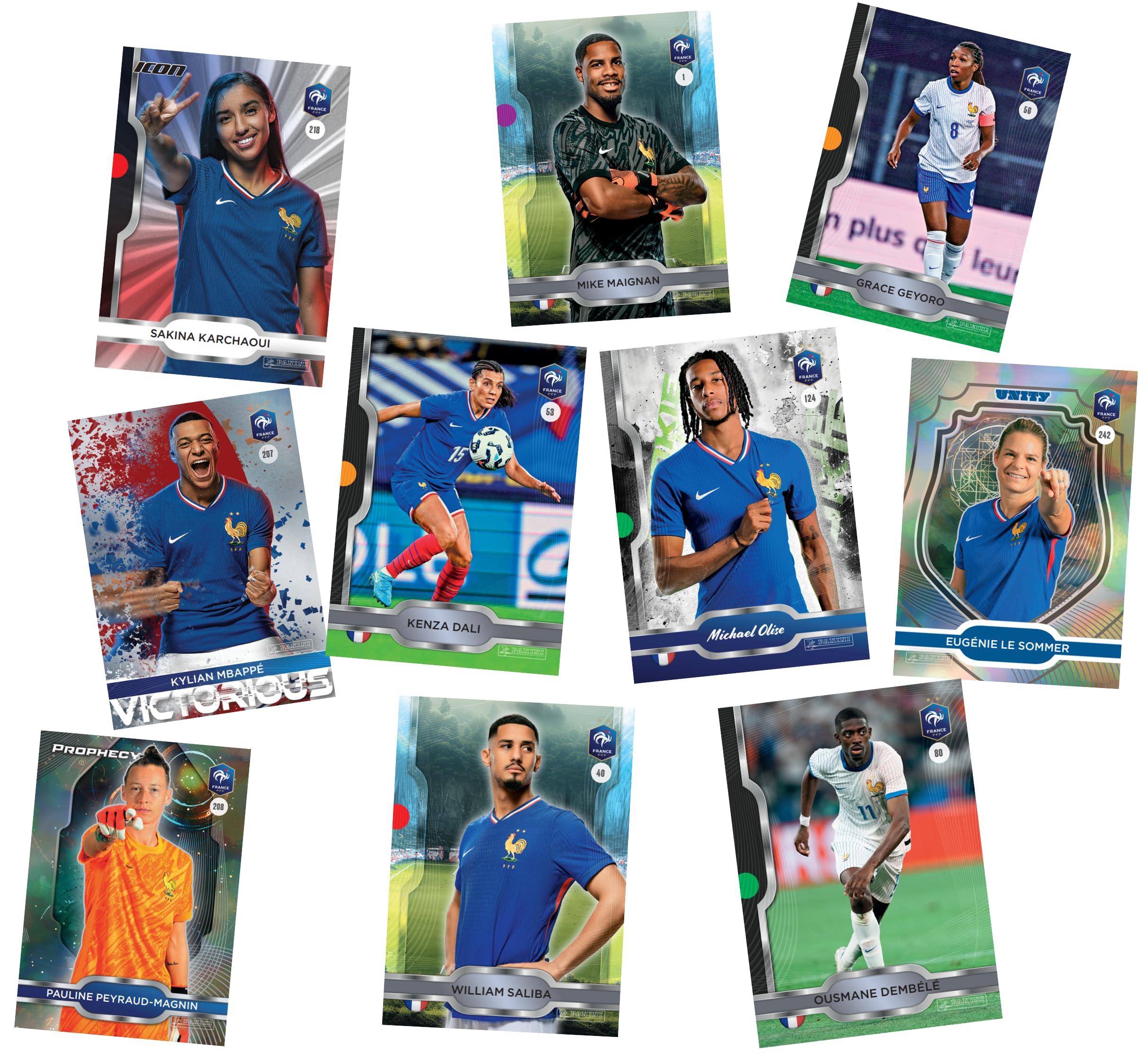 Panini French Football Federation 2025 Trading Cards Boîte de 18 Pochettes