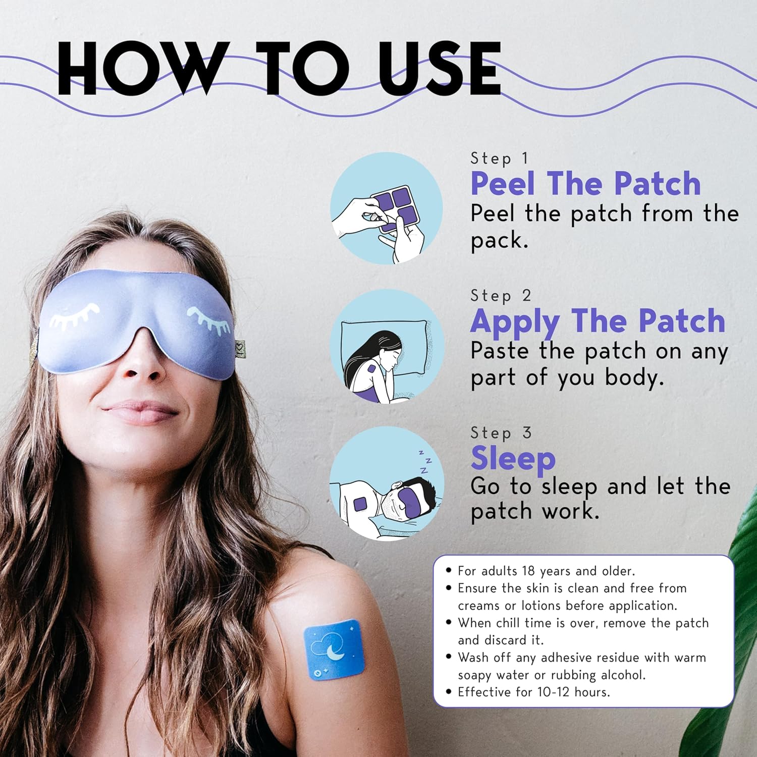Klova ZSleep Patches for Adults | Natural Sleep Aid with Melatonin, Ashwagandha, Valerian, GABA & L-Theanine | Fall Asleep Faster, Stay Asleep Longer & Wake Up Refreshed | 28 Sleep Patches