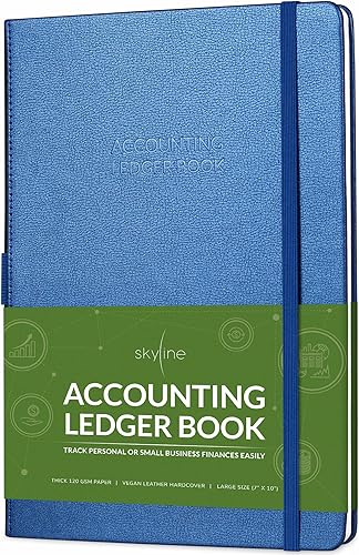 Skyline Libro de contabilidad contable - Diario de registro columnar para uso personal y contabilidad de pequeñas empresas - Registro de gastos para
