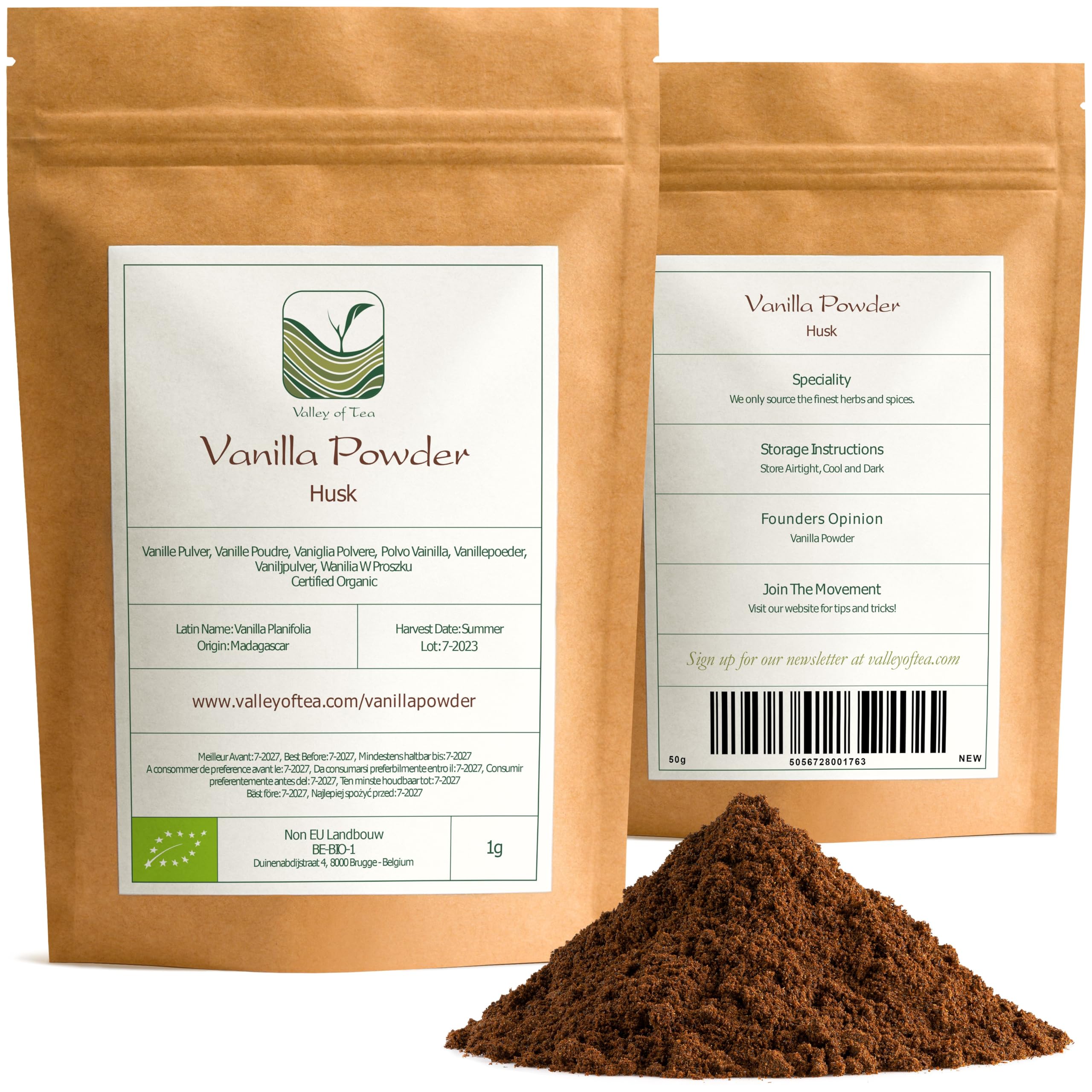 Vanille en Poudre Pure - Gousse Moulue Non Sucrée Pâtisserie