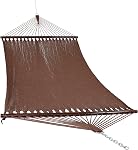 Sunnydaze Soft-Spun Hamac double en polyester pour l'extérieur - 600-Pound Poids Capacité Extra Grand Hammock - Moka
