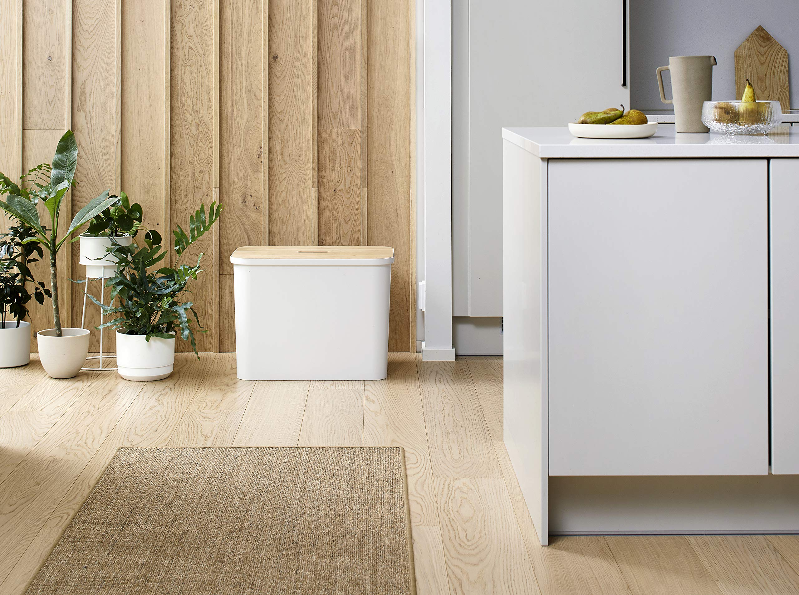 SmartStore - 4-częściowy zestaw pojemników na śmieci + 2 pokrywki - zestaw do zbierania WhitePLY - recycling