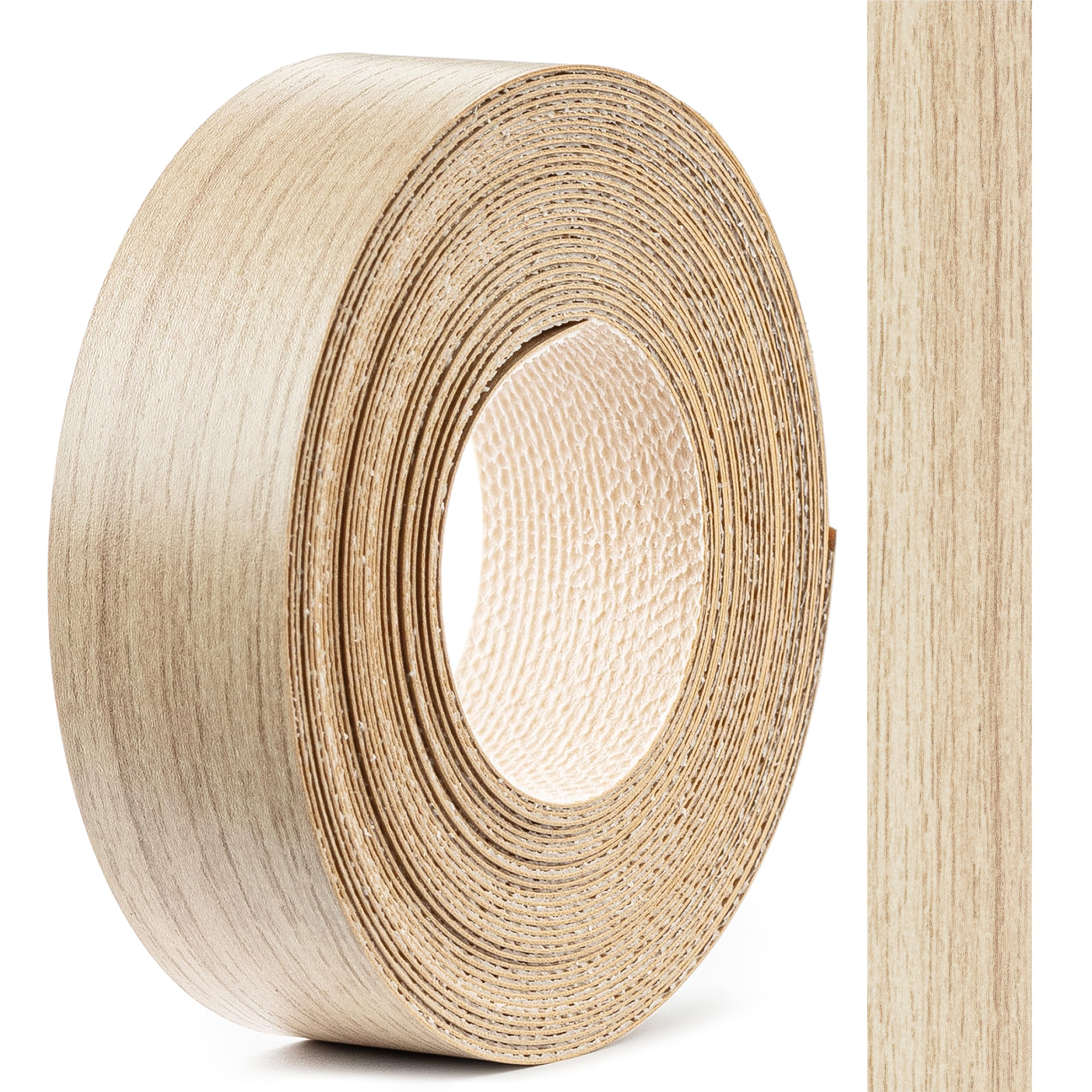 FOLDECOR Lindeberg Oak Hotmelt Melamine Edge Banding Tape 21mm x 5m, Iron on Edge Trim Strip for Furniture, Cabinets, Shelves & Panels, Easy to Apply & Cut