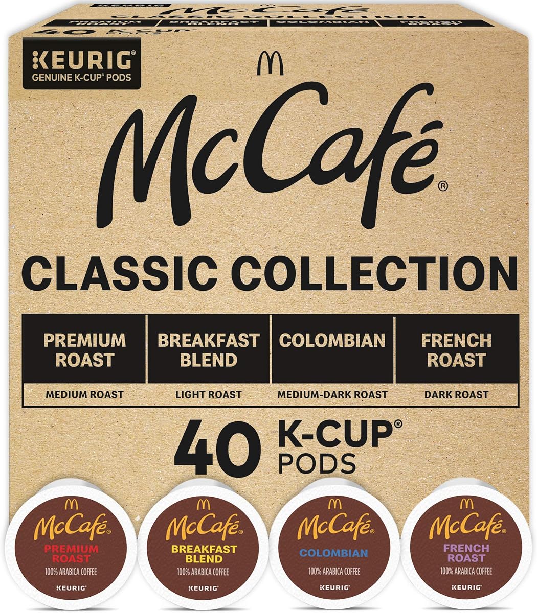 McCafe Classic Collection, Single-Serve Coffee K-Cup Pods, Classic Collection Variety Pack, 40 Count