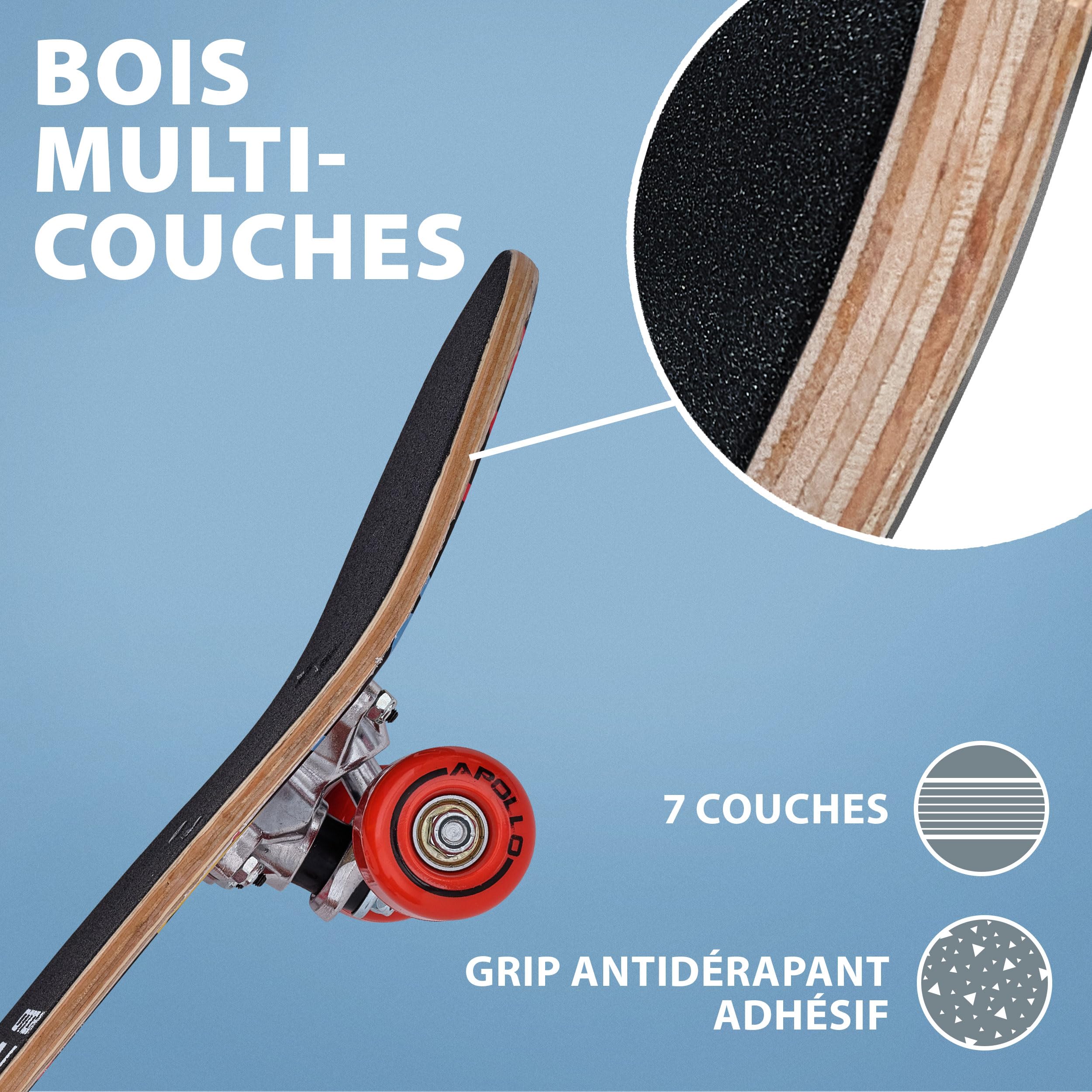 Apollo Skateboard pour Enfants, Petit Skate pour Enfants, Planche à roulettes