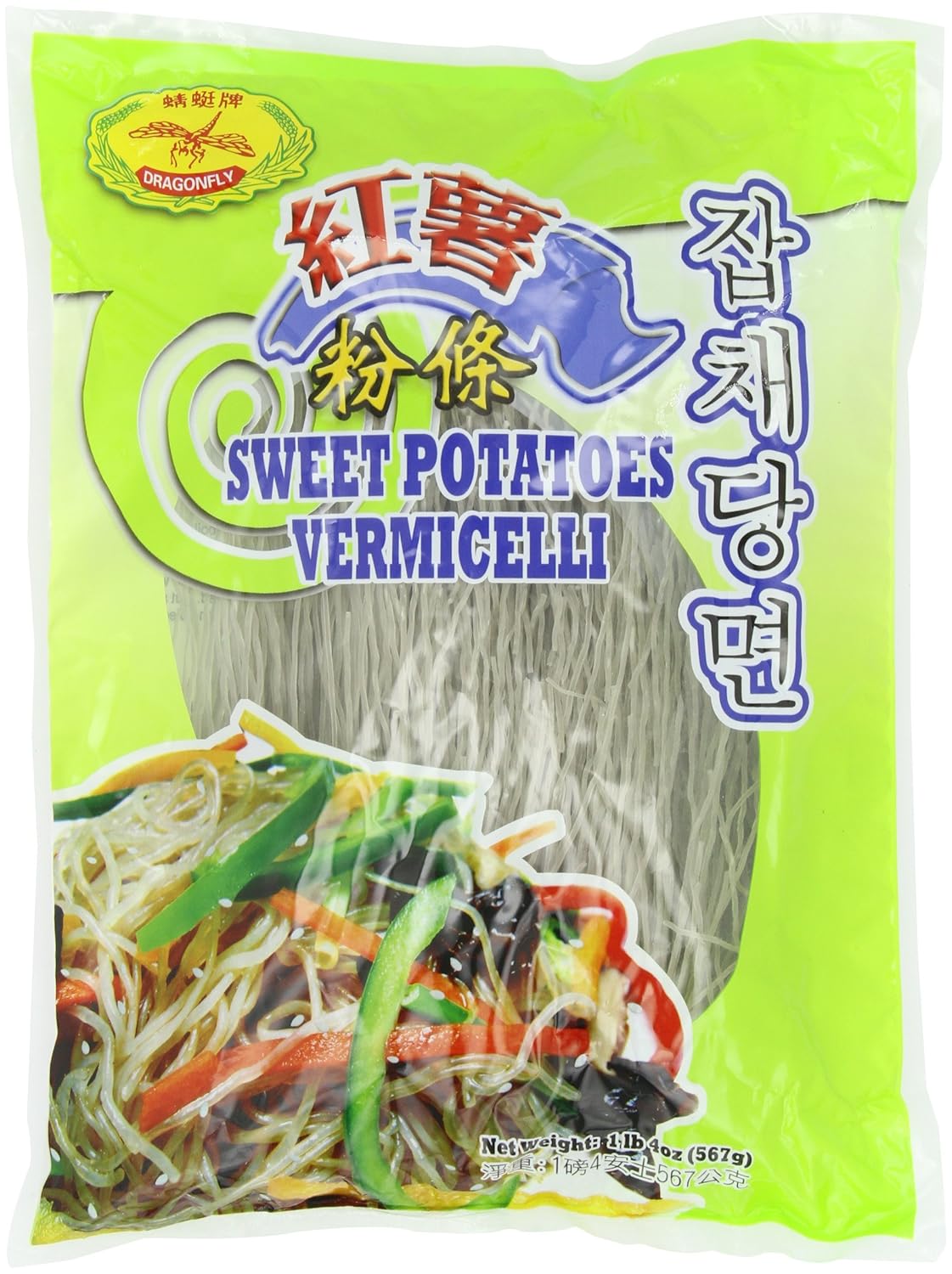 Dragonfly Sweet Potato Vermicelli, 1 lb 4 ounce (Pack of 2