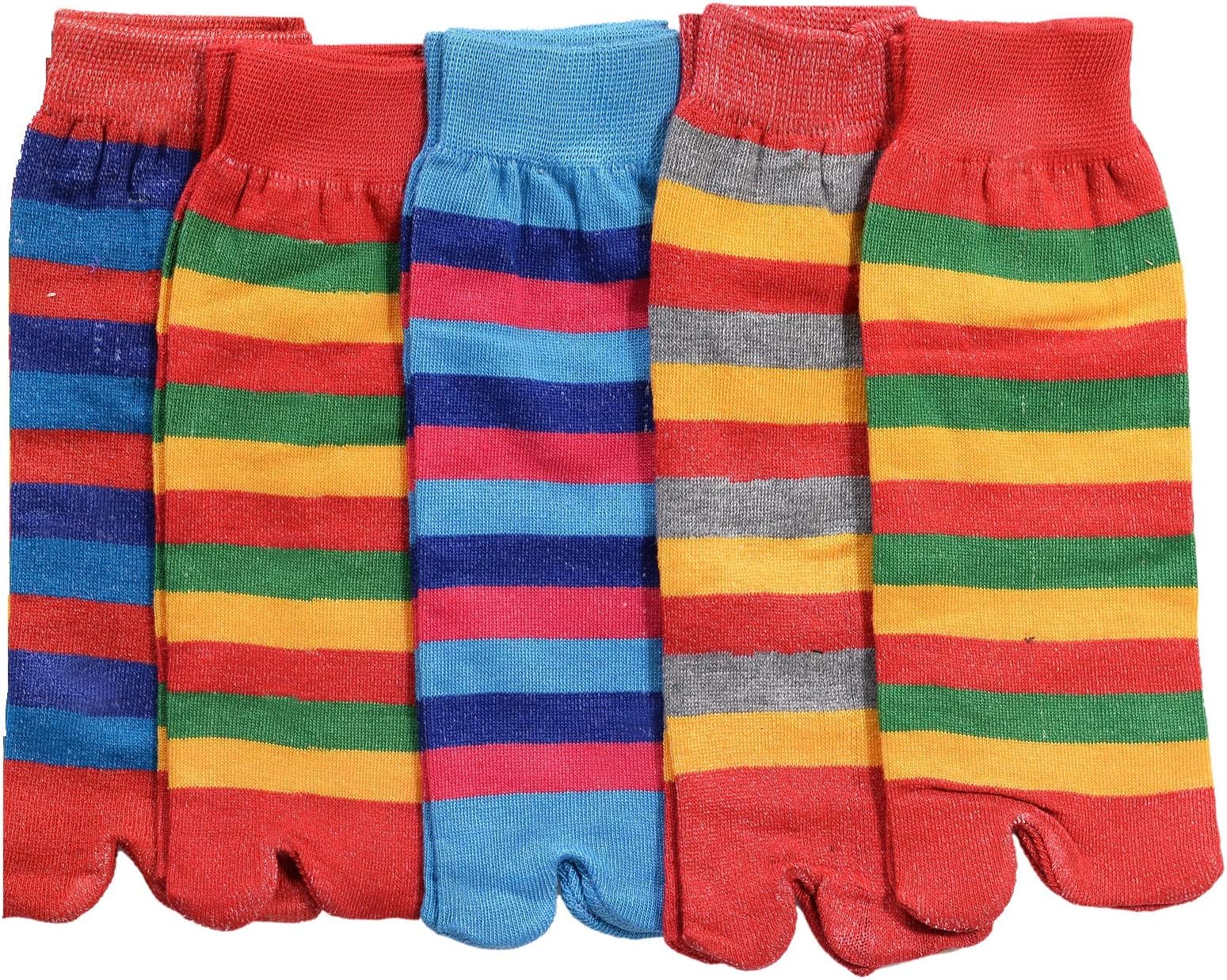V BIRDSVbirds Girl's Cotton Toe Patta Socks (Multicolour, Free Size)- Pack of 5