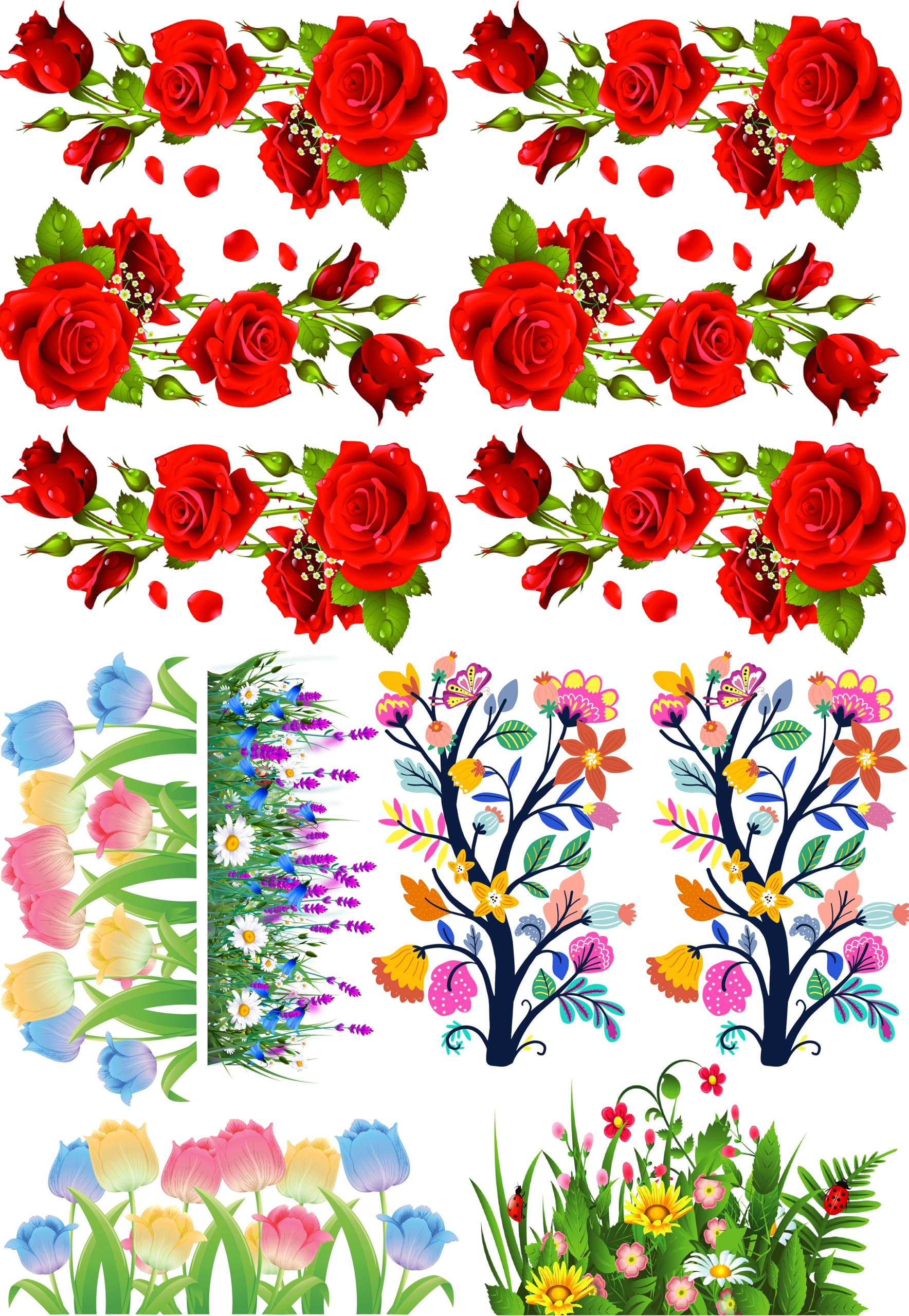 ARNEMA Red Rose Switch Board Wall Sticker | Decorative Self Adhesive Wall Sticker for Electric Board Area (3246 cm) 2