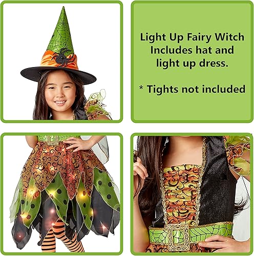 Miniatura 2 de Rubie's Forum Novelties - Disfraz de bruja de hadas iluminado para niña