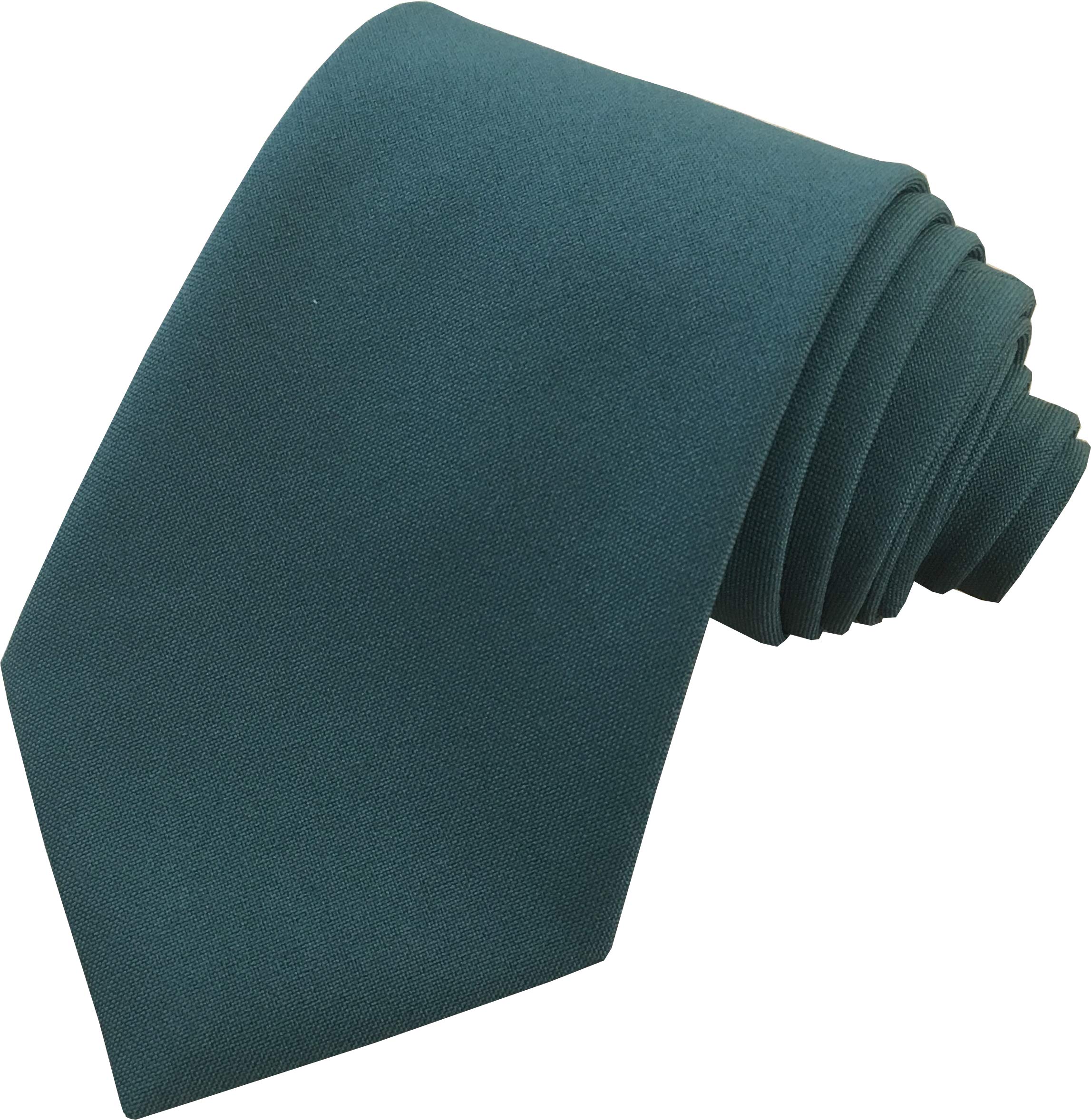 Great British Tie Club Men's Bottle Green Plain Matt Standard Length Business Formal Neck Ties (Bottle Green)