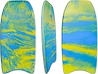 Vista 10 de ATUNAS Tablas de cuerpo, 33 a 43 pulgadas, bodyboard para playa con correa de muñeca, espuma sólida de PE/EVA impermeable de celda cerrada, surf