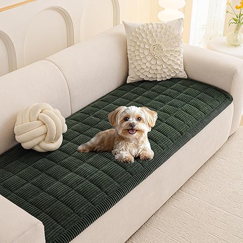 MEETSKY Funda de sofá para sofá de 2 cojines, funda de sofá antideslizante para perros, protector lavable, apto para mascotas, fundas suaves para