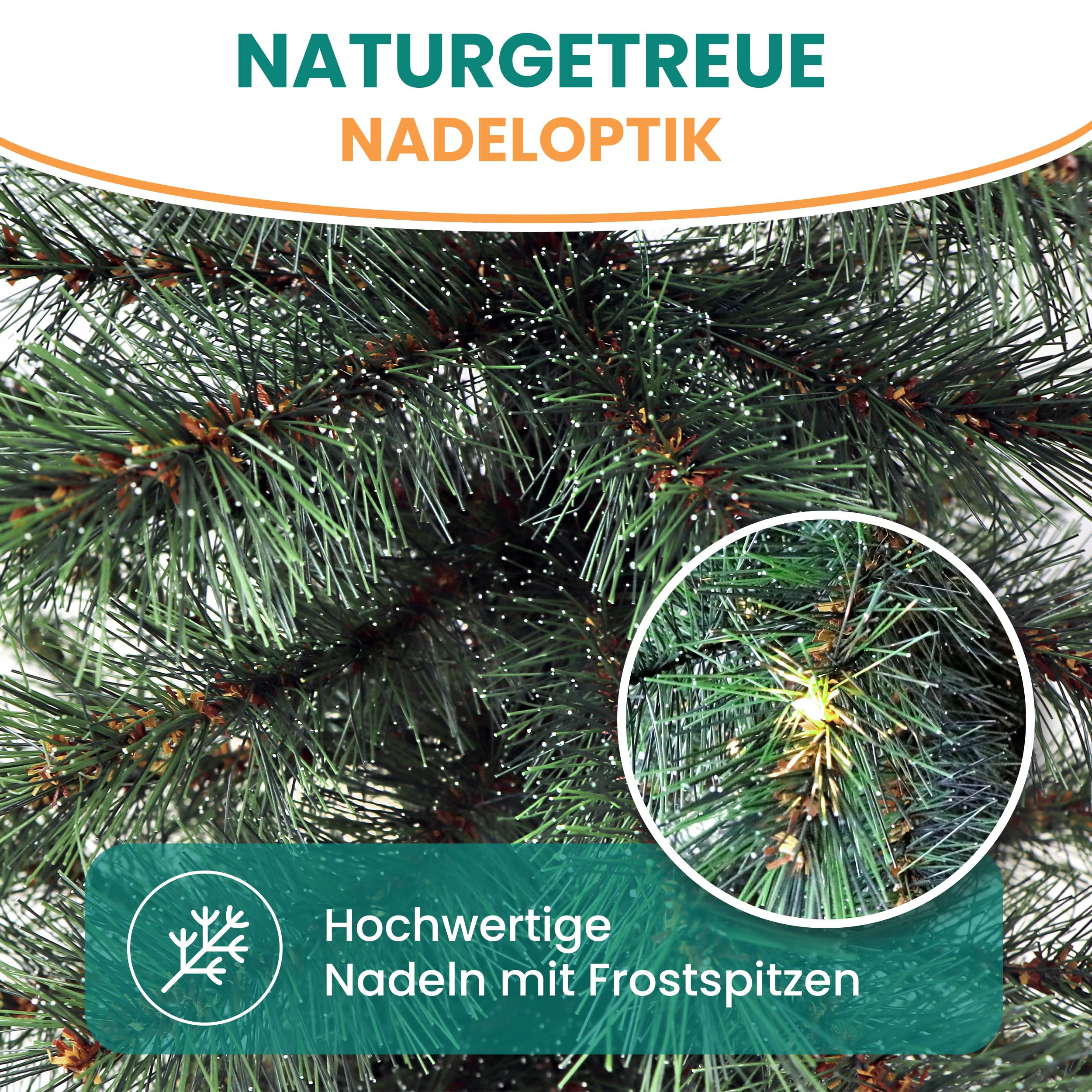 Amazon.de: Gartenpirat Knstlicher Weihnachtsbaum 90 cm mit  Drahtlichterkette 80 LED warmwei Christbaum kiefernhnlich mit Frosteffekt  beleuchtet batteriebetrieben
