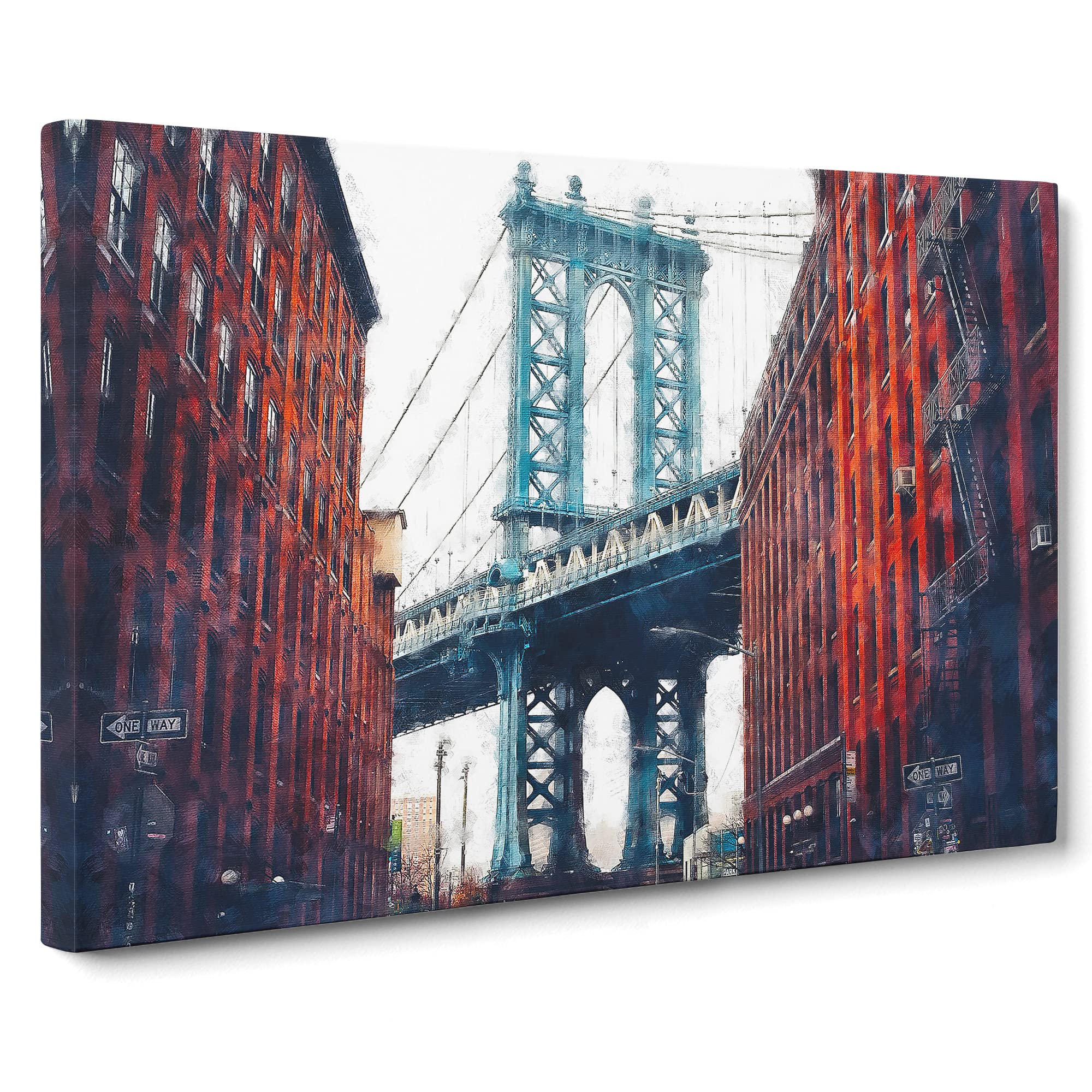 George Washington Bridge Canvas Print, Mixed, 25L x 50W cm