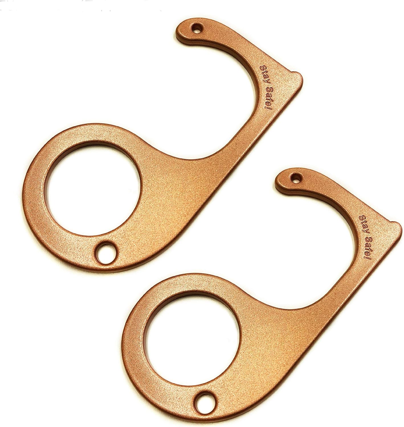 めざましテレビ Furenai Lite フレナイ ライト ２個入り ドアオープナー 純銅 サンドブラスト仕上げ 抗菌 Tv放送 日本製 非接触 コロナウイルス対策 アシストフック Sakamoto