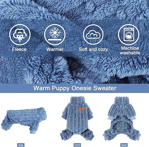 Miniatura 6 de Pijamas para perros pequeños, hembras y niños, ropa para perros pequeños, ropa para perros pequeños, ropa linda para mascotas, suéter de felpa para
