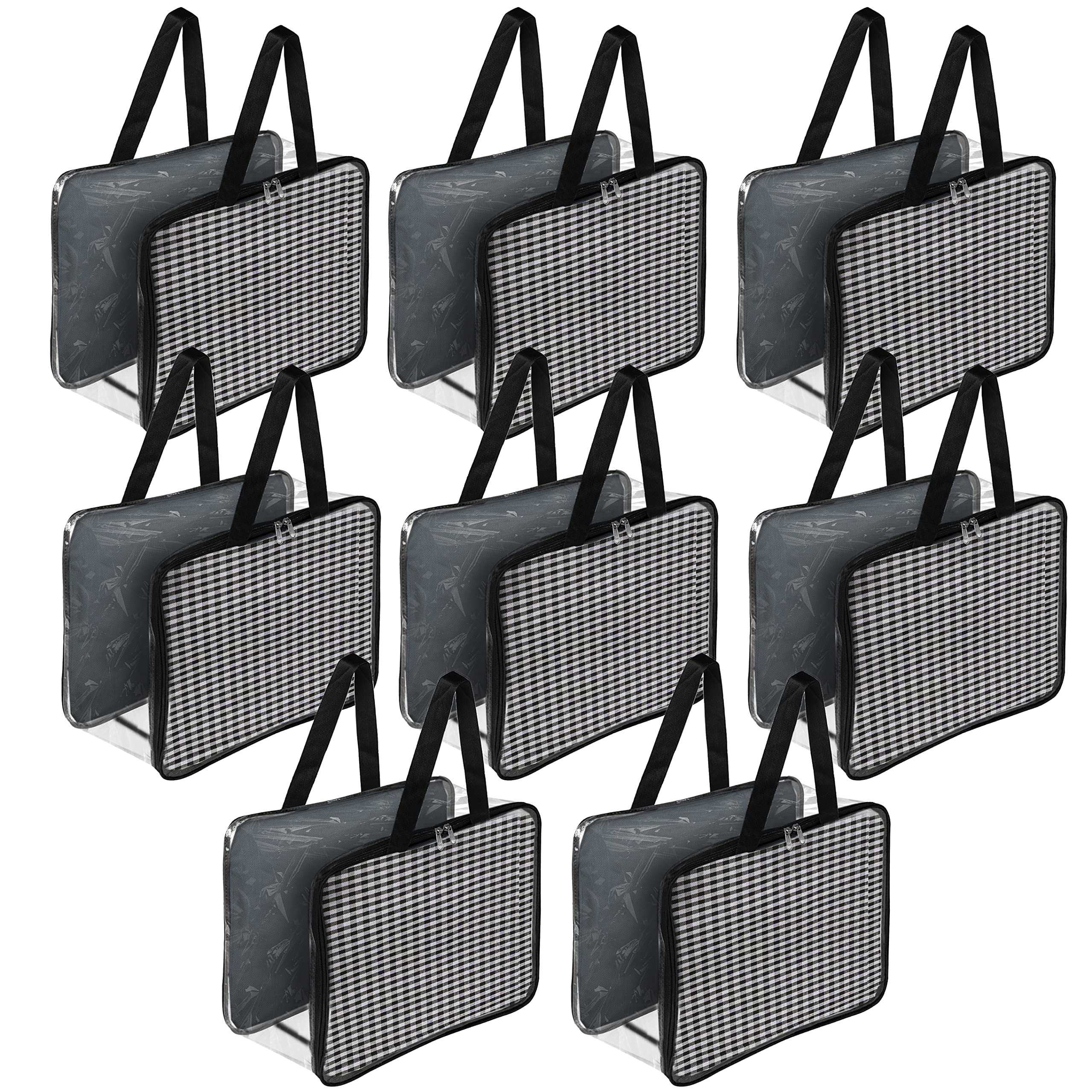 See full amazon price history chart for TULMAN 8 Pack Grey Checks Transparent Storage Bag for clothes Saree Cover Bag for women Cosmetic Toiletries Blanket Storage Bag for Home - PVC & Cloth – 42 x 22 x 32 cm TULMAN 8 Pack Grey Checks Transparent Storage Bag for clothes Saree Cover Bag for women Cosmetic Toiletries Blanket Storage Bag for Home - PVC & Cloth – 42 x 22 x 32 cm (B0BJ1XT7TX) Amazon Price History, Amazon Price Tracker