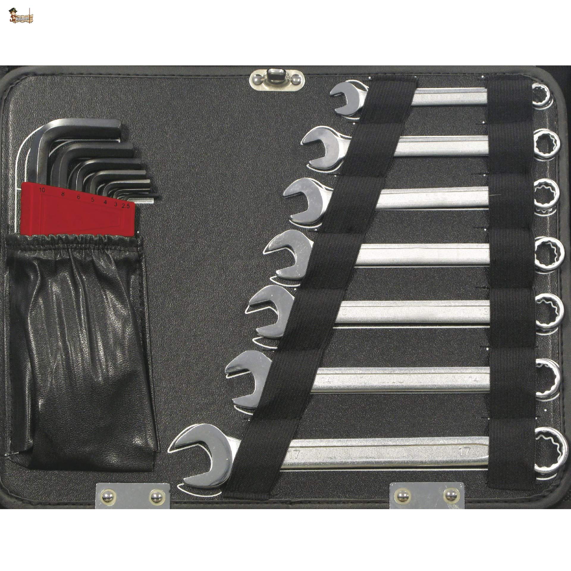 BricoLoco Maletín caja herramientas completo. Kit surtido mantenimiento. Calidad profesional cromo vanadio. Set organizador. Maleta herramientas de mano. 91 PIEZAS.