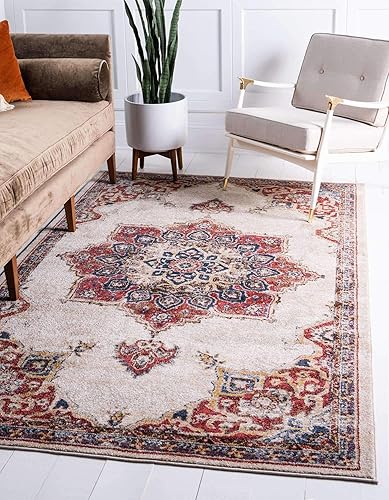 Miniatura 1 de Único Loom - Alfombra de la colección Utopia con estampado botánico vintage, tonos cálidos