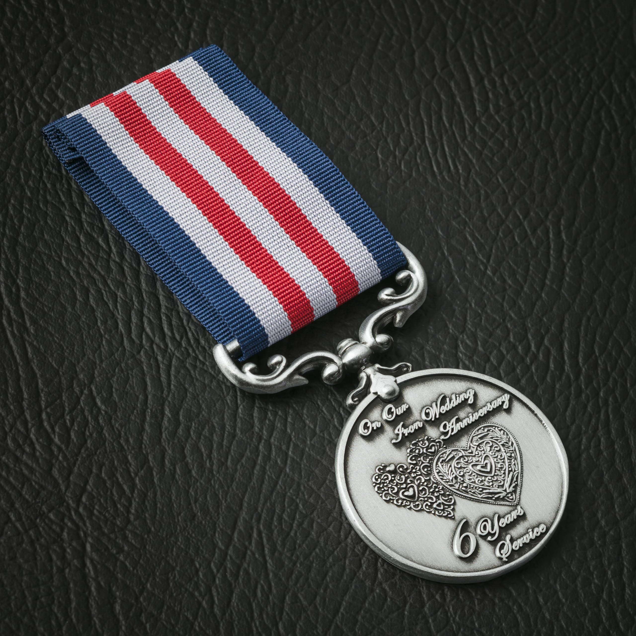 The Commemorative Coin Company Silver Our 6Th Iron Wedding Anniversary Long Service/Bravery Medal. Gift For Partner/Husband/Wife 6 Years Of Marriage