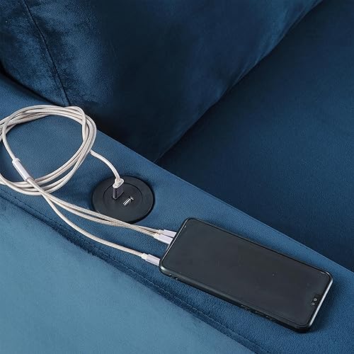 Miniatura 8 de UBGO Juego de sala de estar, seccional de gran tamaño, moderna tumbona convertible en forma de L, sofás y sofás de 6 asientos, muebles de interior