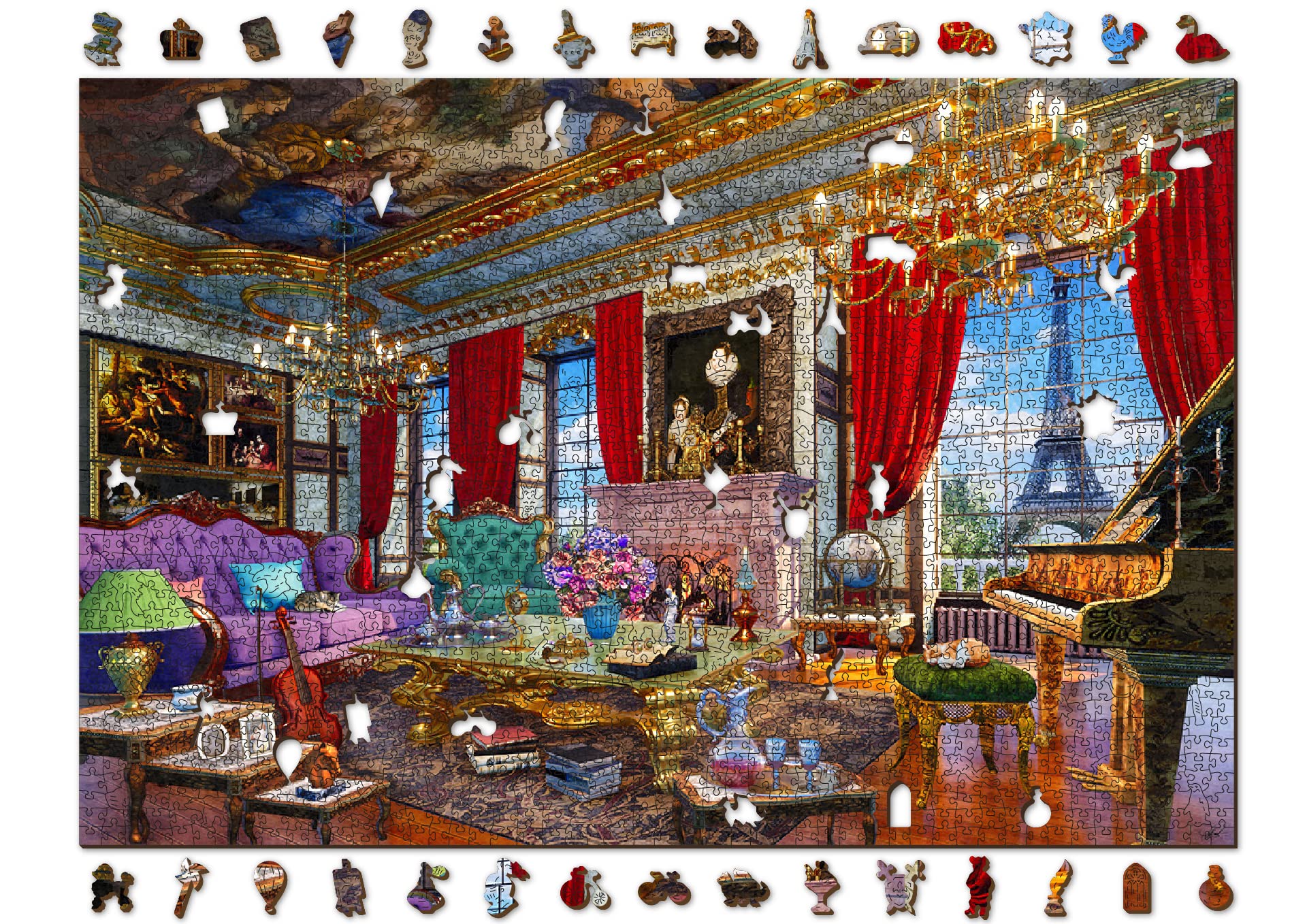 Wooden.City 2000 Elementów Drewniane Puzzle - Zabawka I Unikalne Puzzle Dla Dzieci I Dorosłych - Piękna Układanka Z Układanką Z Niezwykłymi Kawałkami Zwierząt - Puzzli - Idealny Prezent Urodzinowy