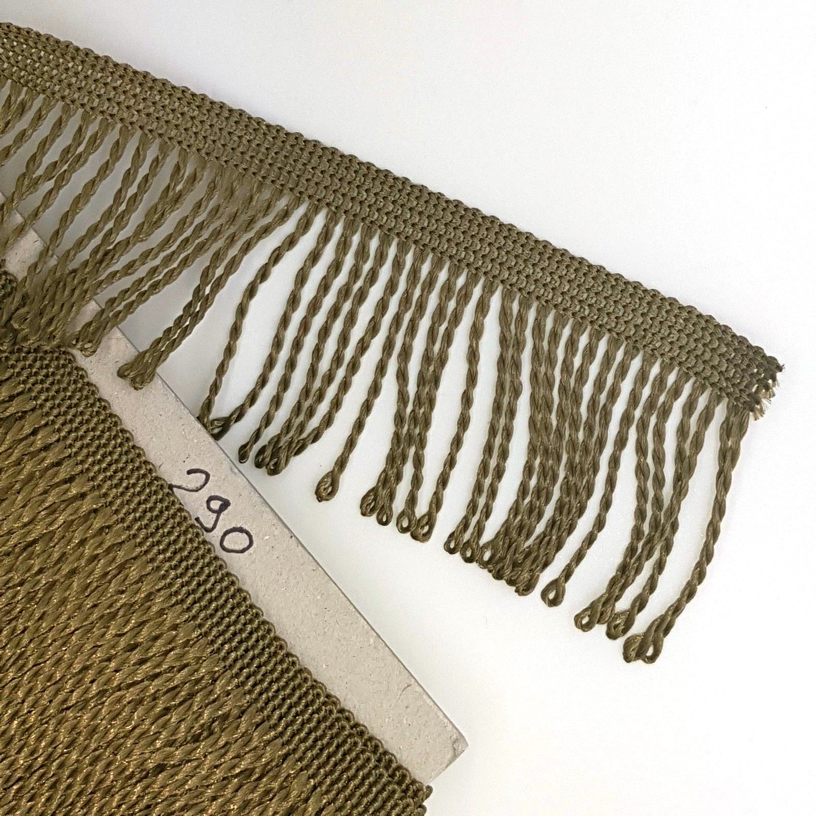 Fringe Tassel Trim, 25 metres x 60 mm Wide for Dance Dresses, Curtains, Lamps, Trimmings, Bags, Costumes, DIY (Pumpernickel 290)