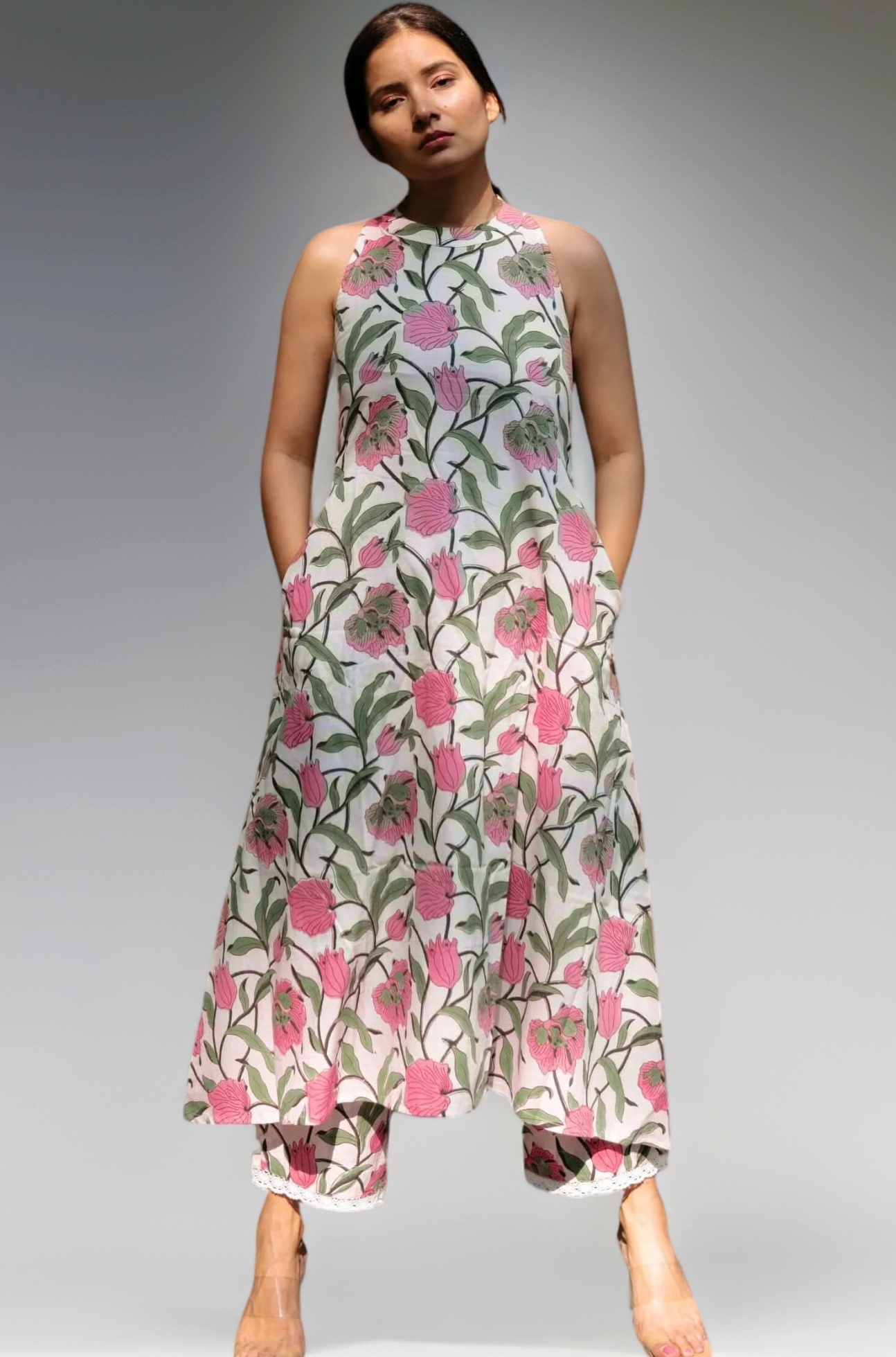 Leriya Fashion Women Rayon Knee Length Kurta Pant Set